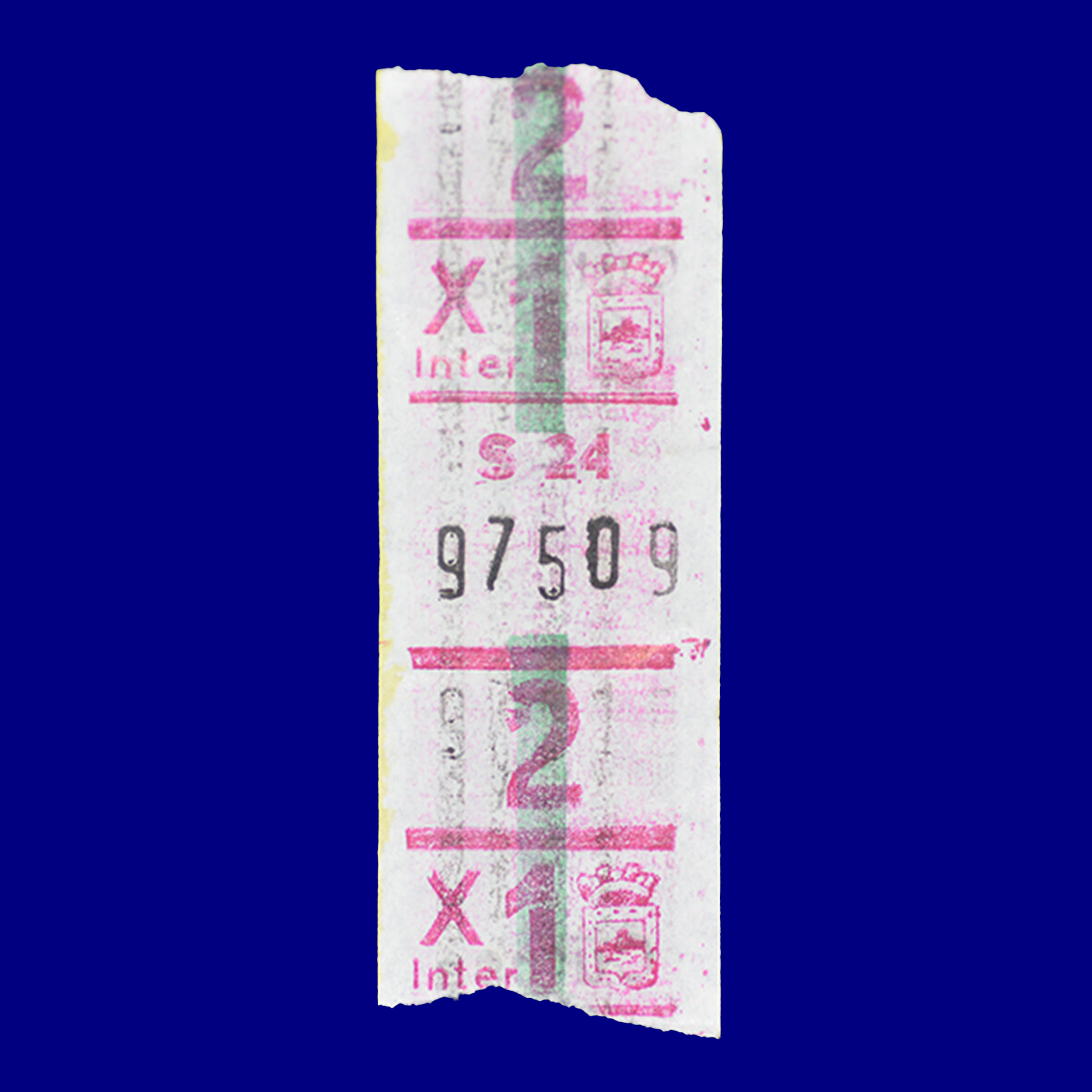 Boleto de ómnibus Bus ticket Montevideo 90s