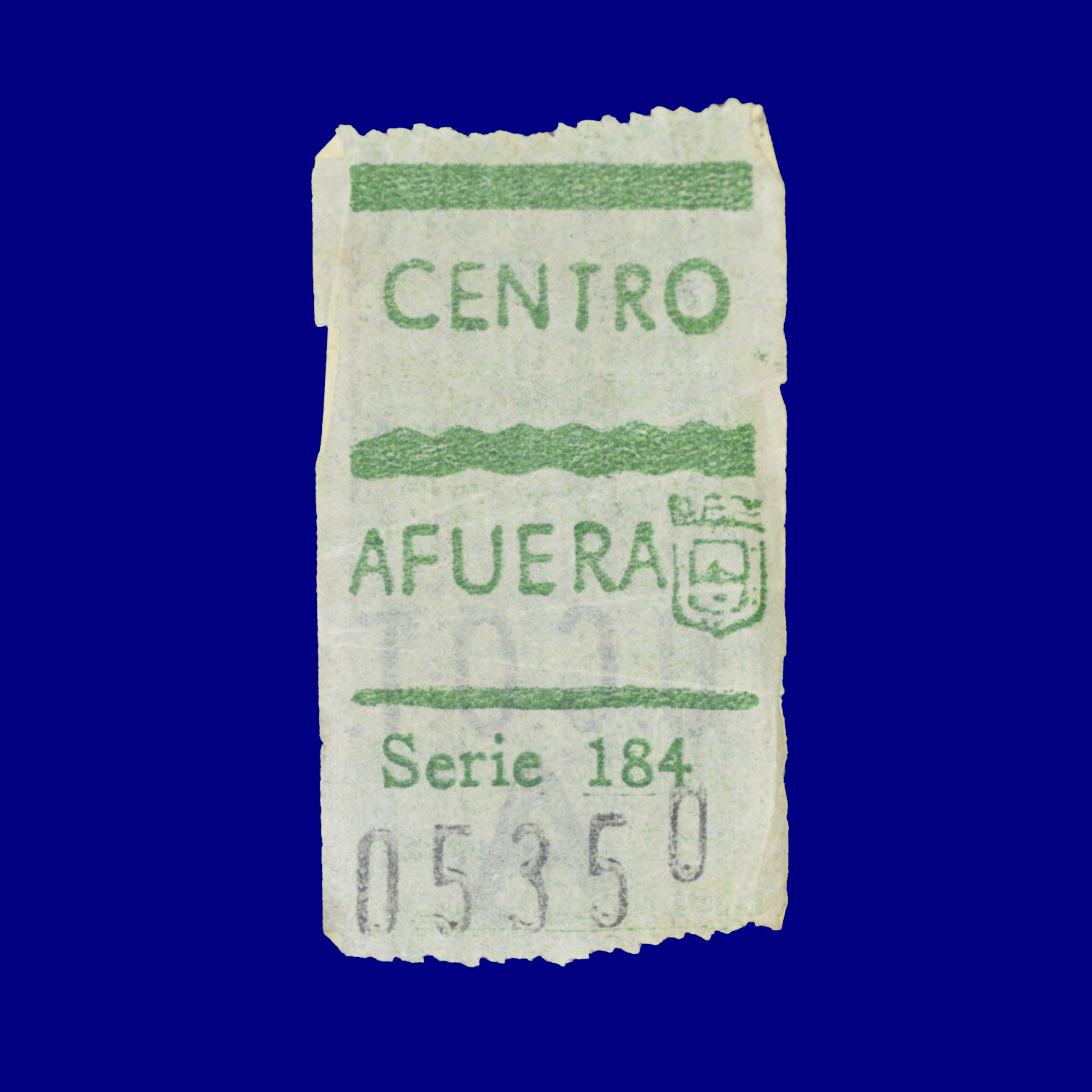 Boleto de ómnibus Bus ticket Montevideo 90s