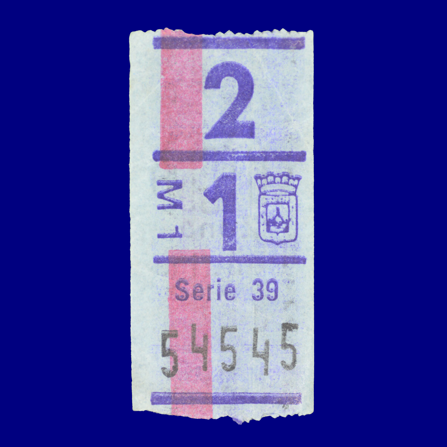 Boleto de ómnibus Bus ticket Montevideo 90s