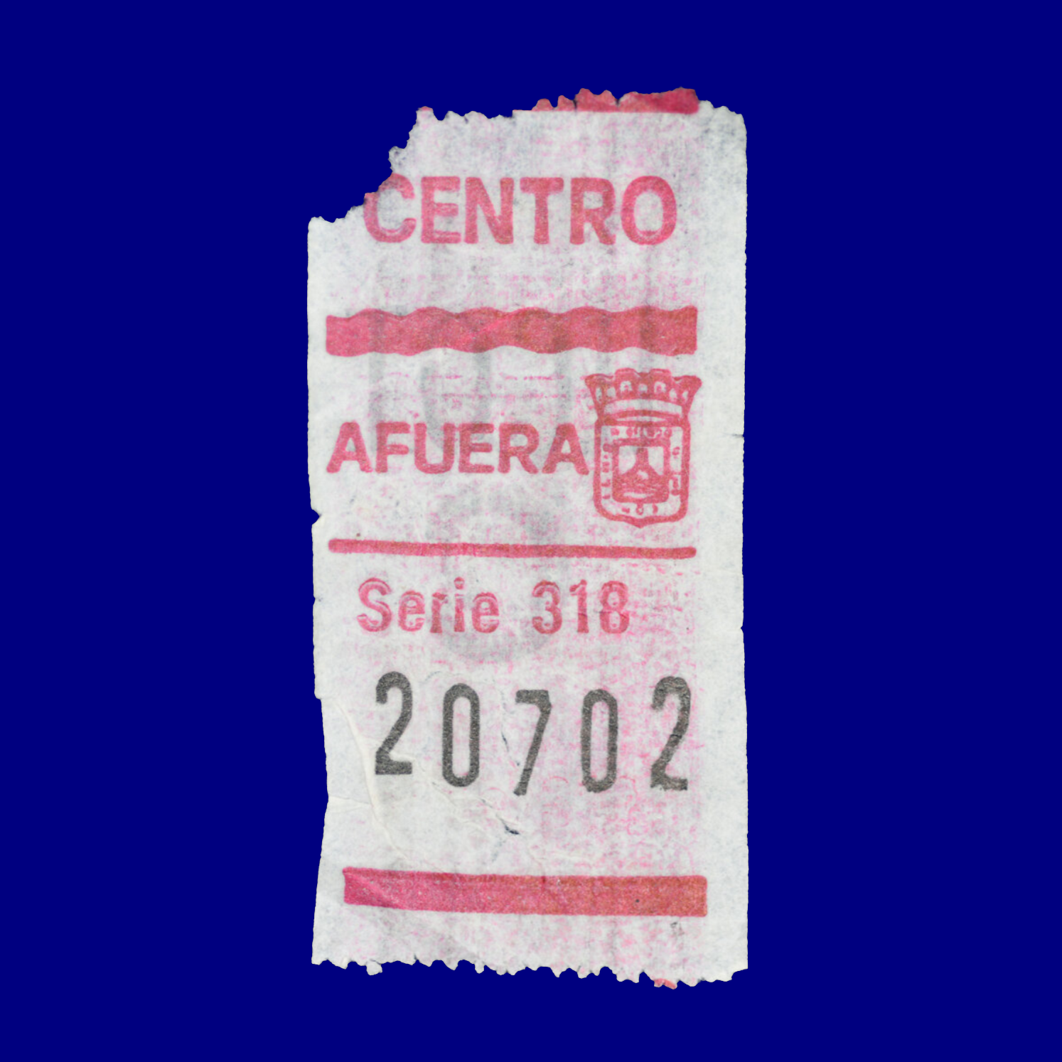 Boleto de ómnibus Bus ticket Montevideo 90s
