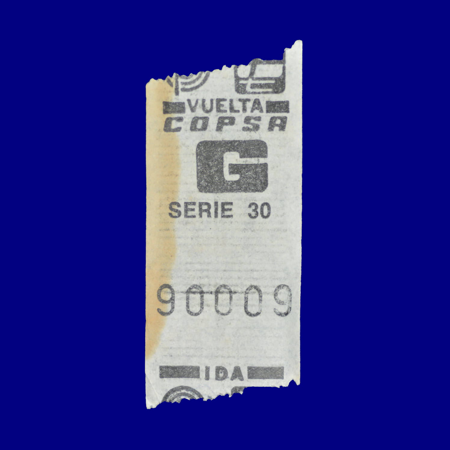 Boleto de ómnibus Bus ticket Montevideo 90s