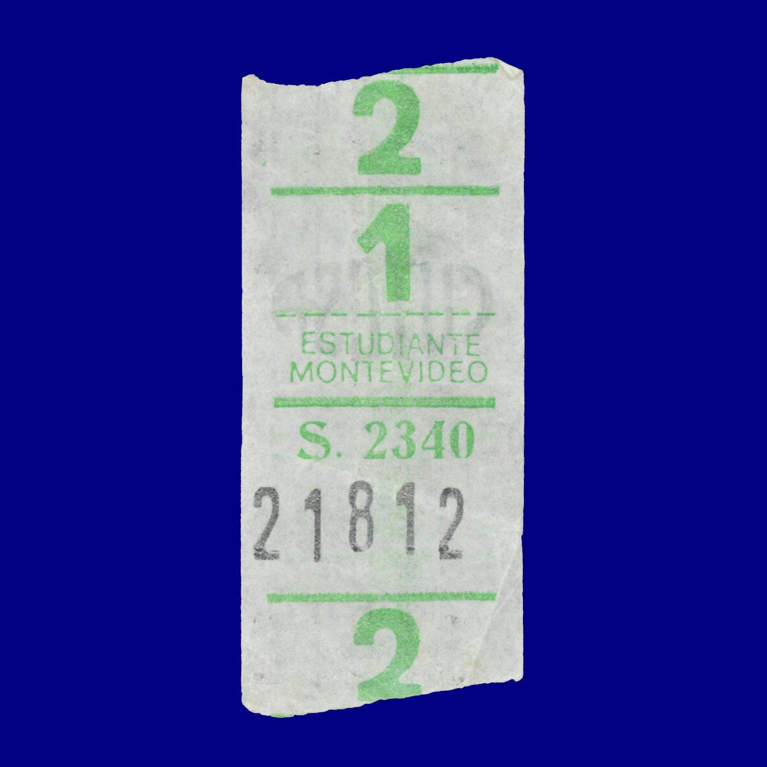 Boleto de ómnibus Bus ticket Montevideo 90s