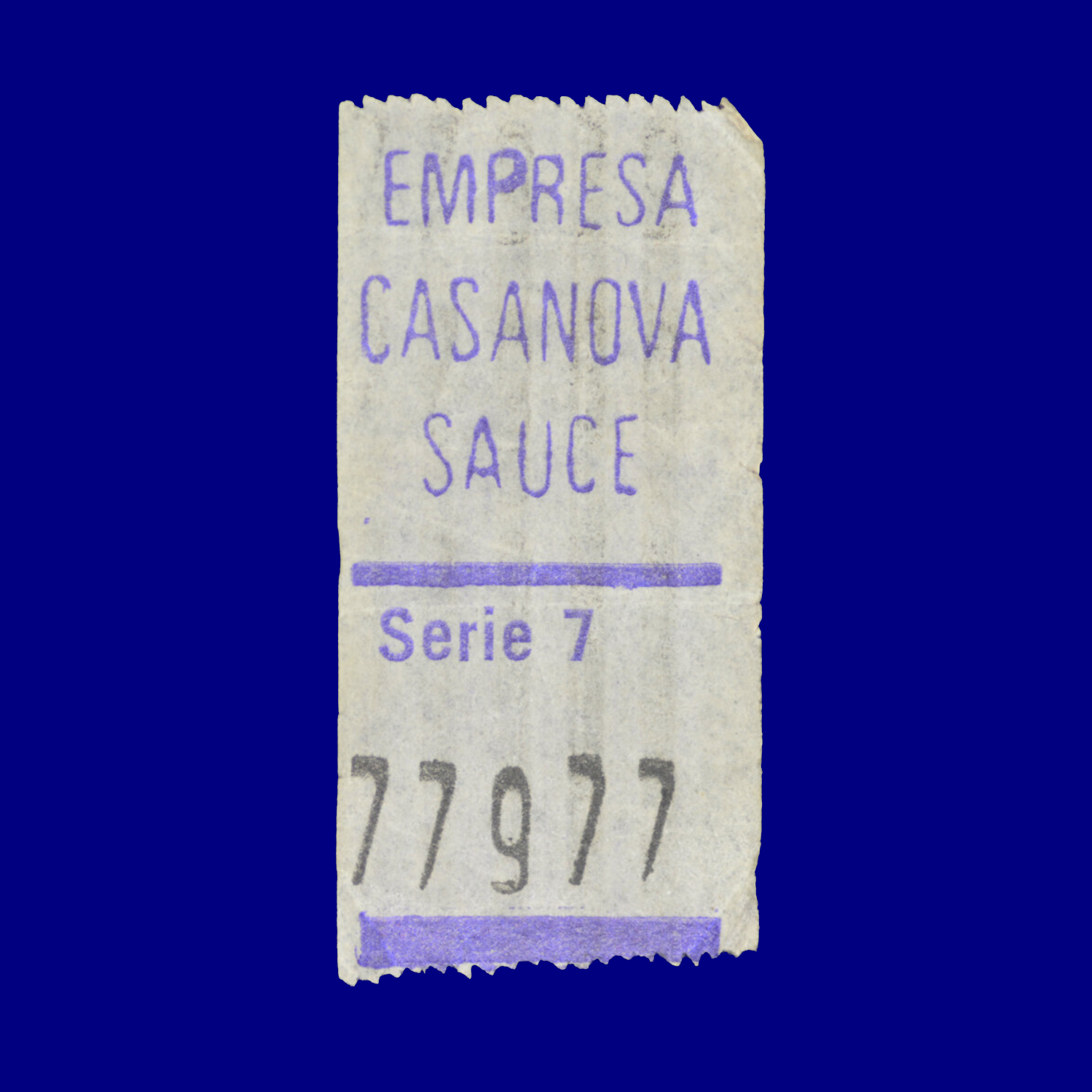 Boleto de ómnibus Bus ticket Sauce 90s