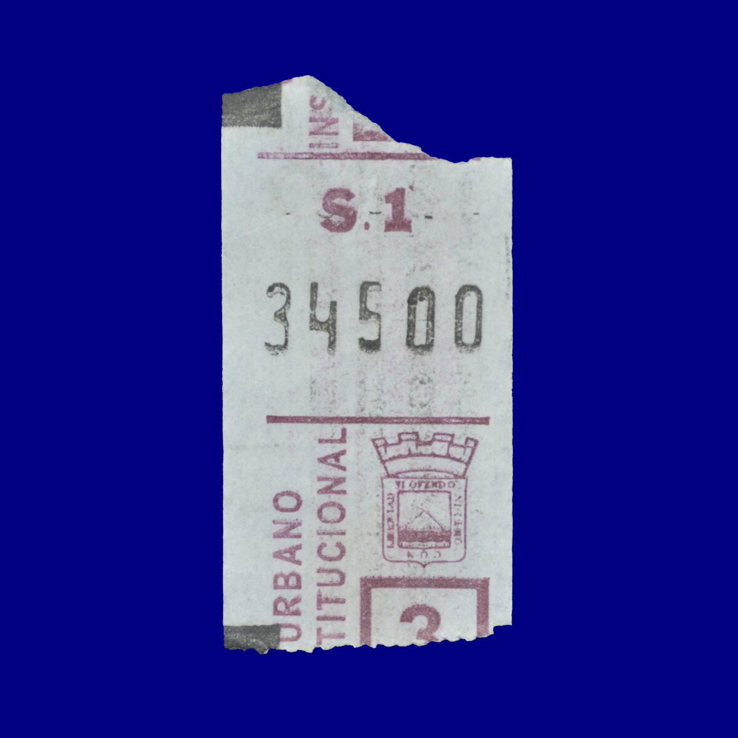 Boleto de ómnibus Bus ticket Montevideo 90s