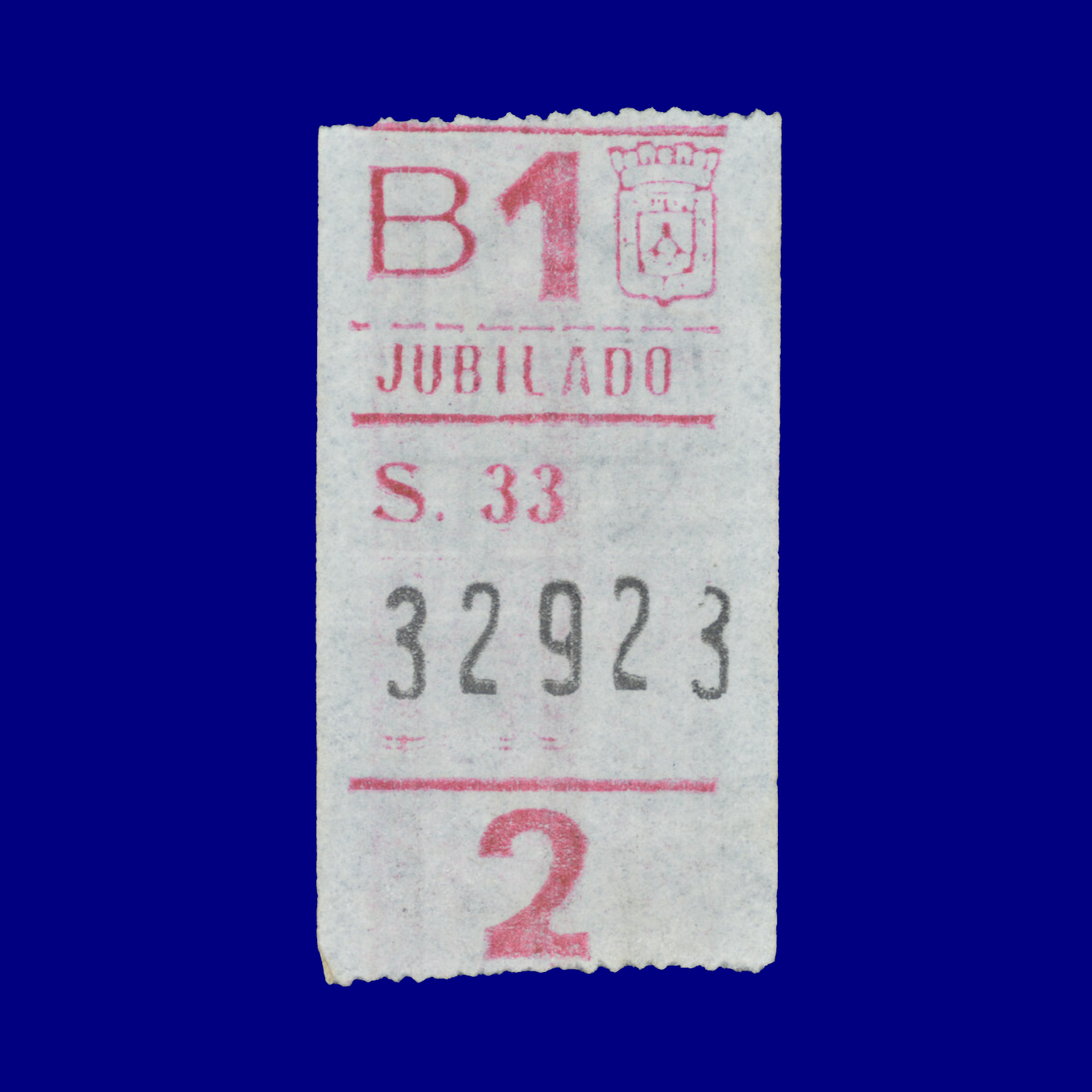 Boleto de ómnibus Bus ticket Montevideo 90s