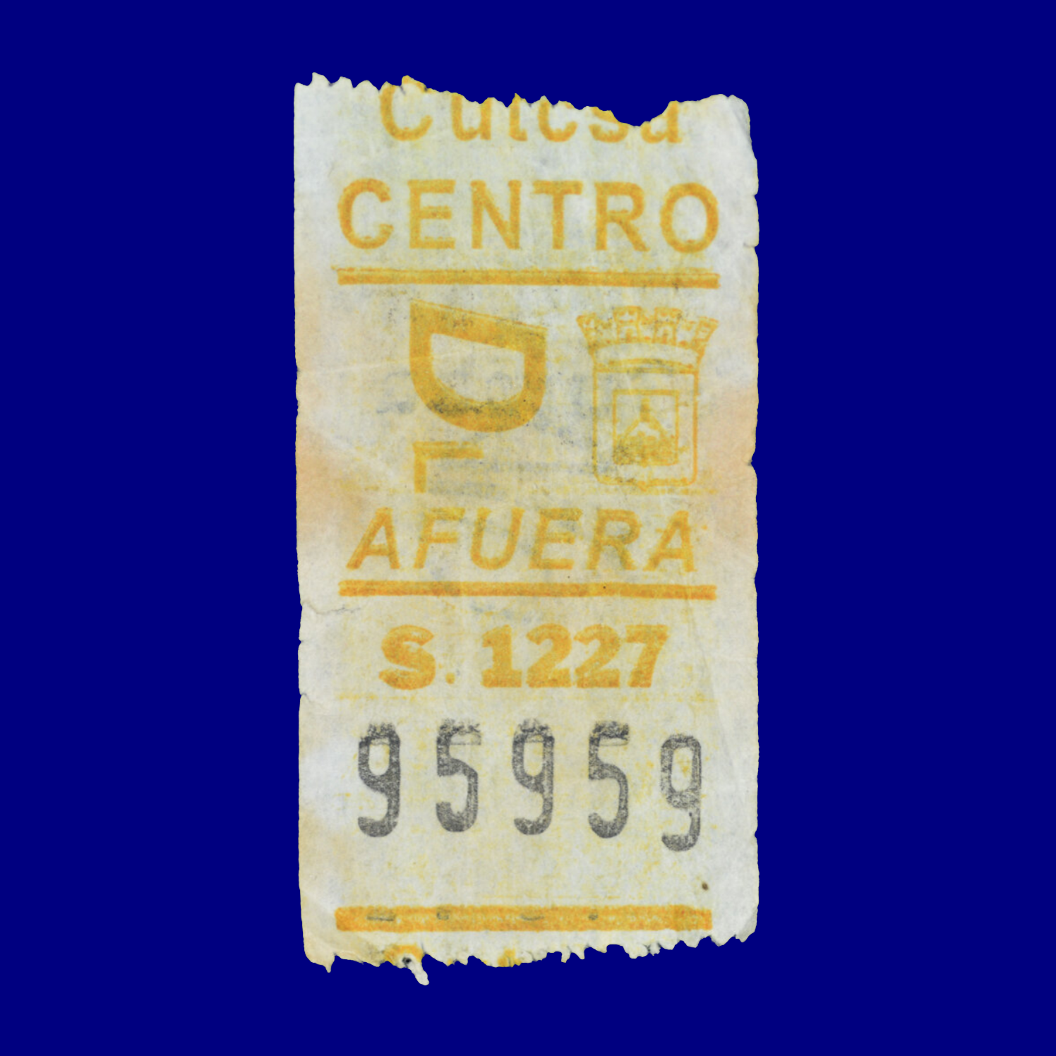 Boleto de ómnibus Bus ticket Montevideo 90s