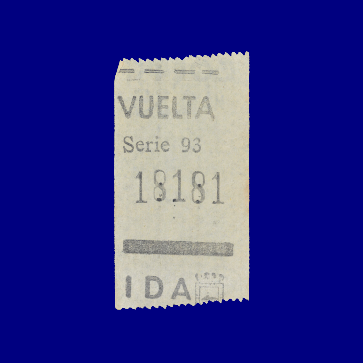Boleto de ómnibus Bus ticket Montevideo 90s