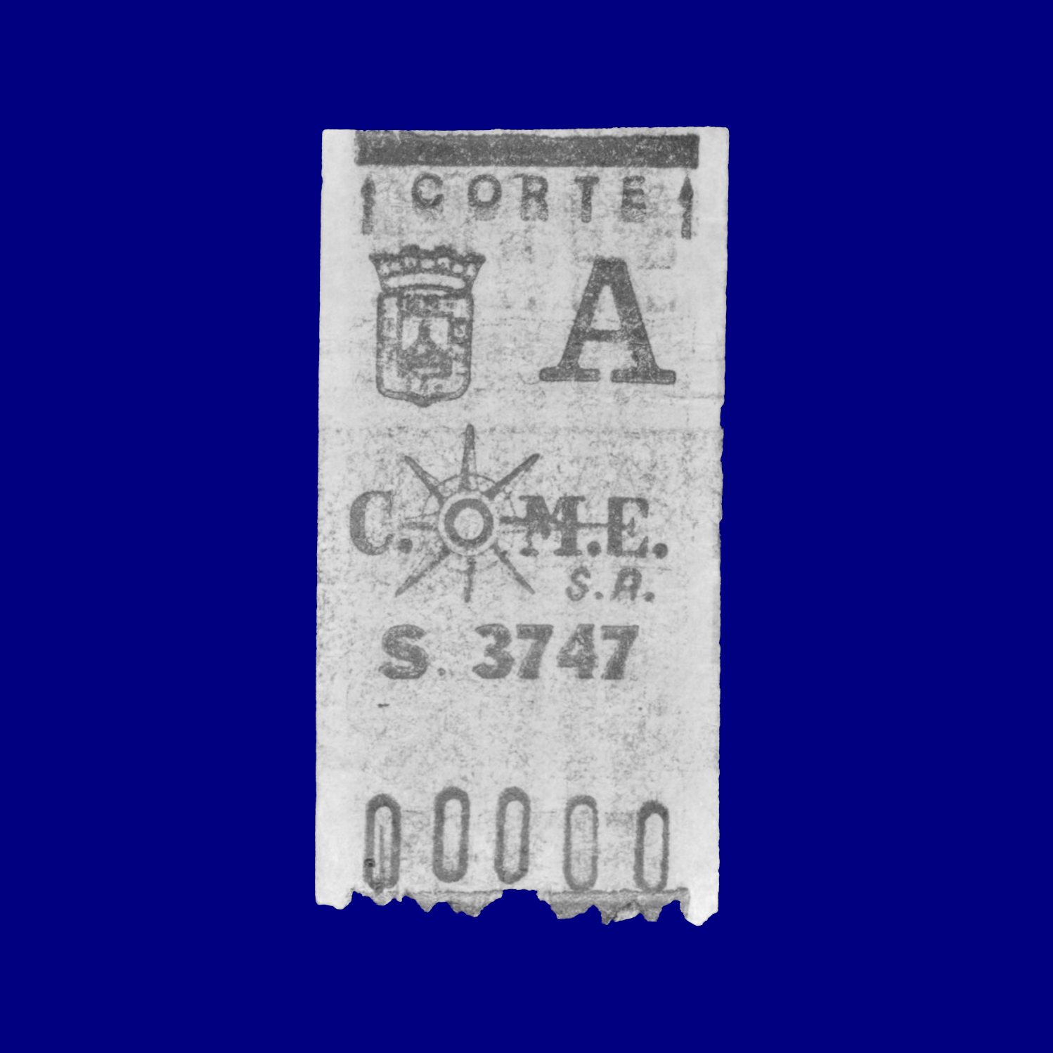Boleto de ómnibus Bus ticket Montevideo 90s
