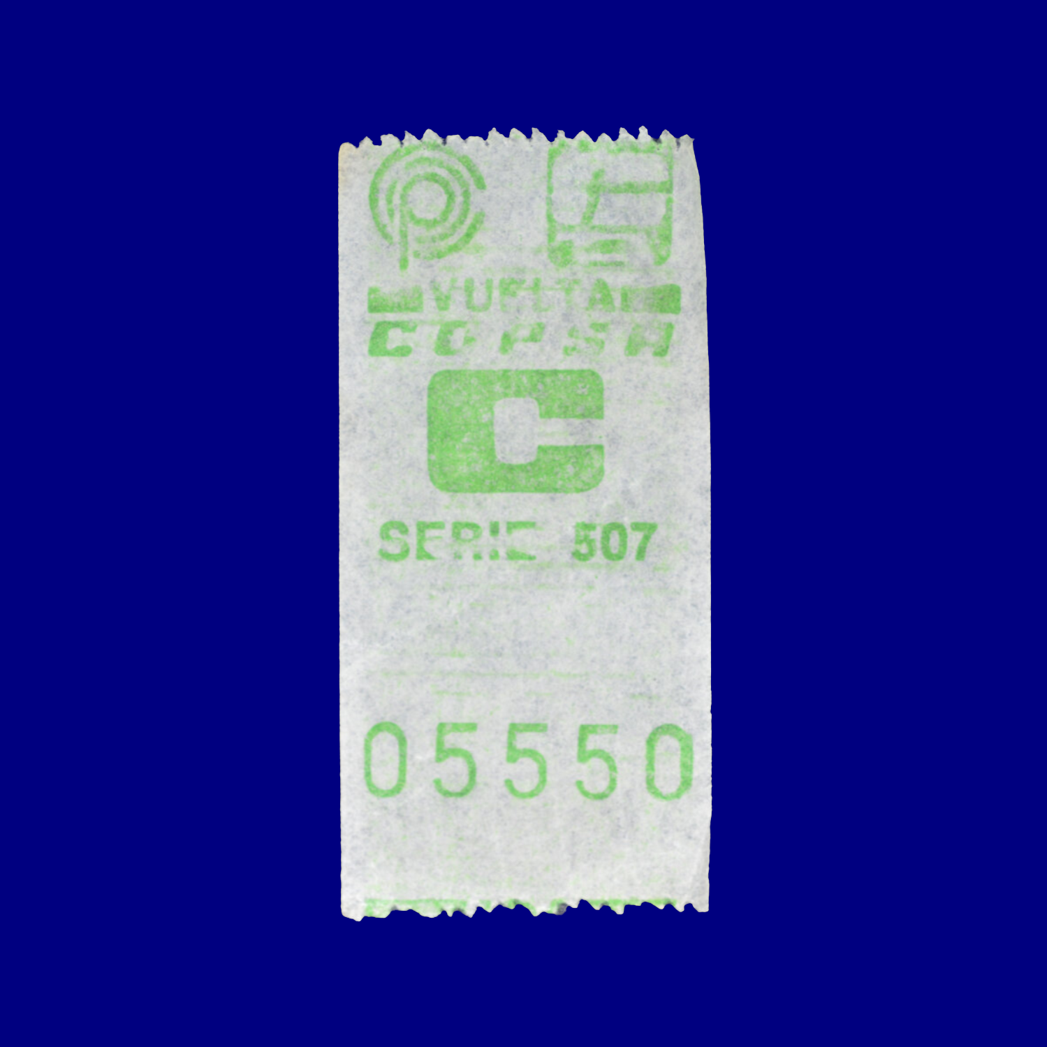 Boleto de ómnibus Bus ticket Montevideo 90s