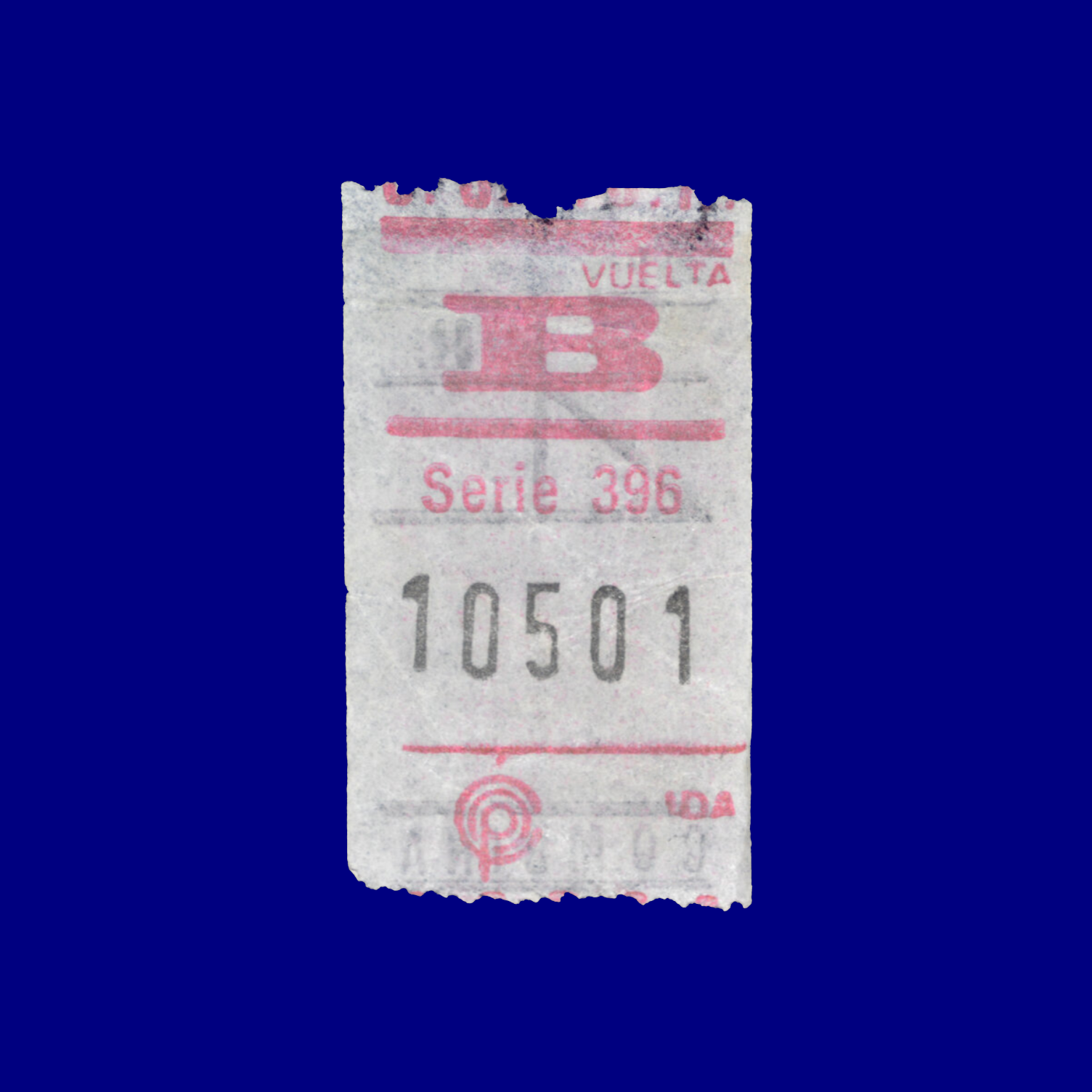 Boleto de ómnibus Bus ticket Montevideo 90s