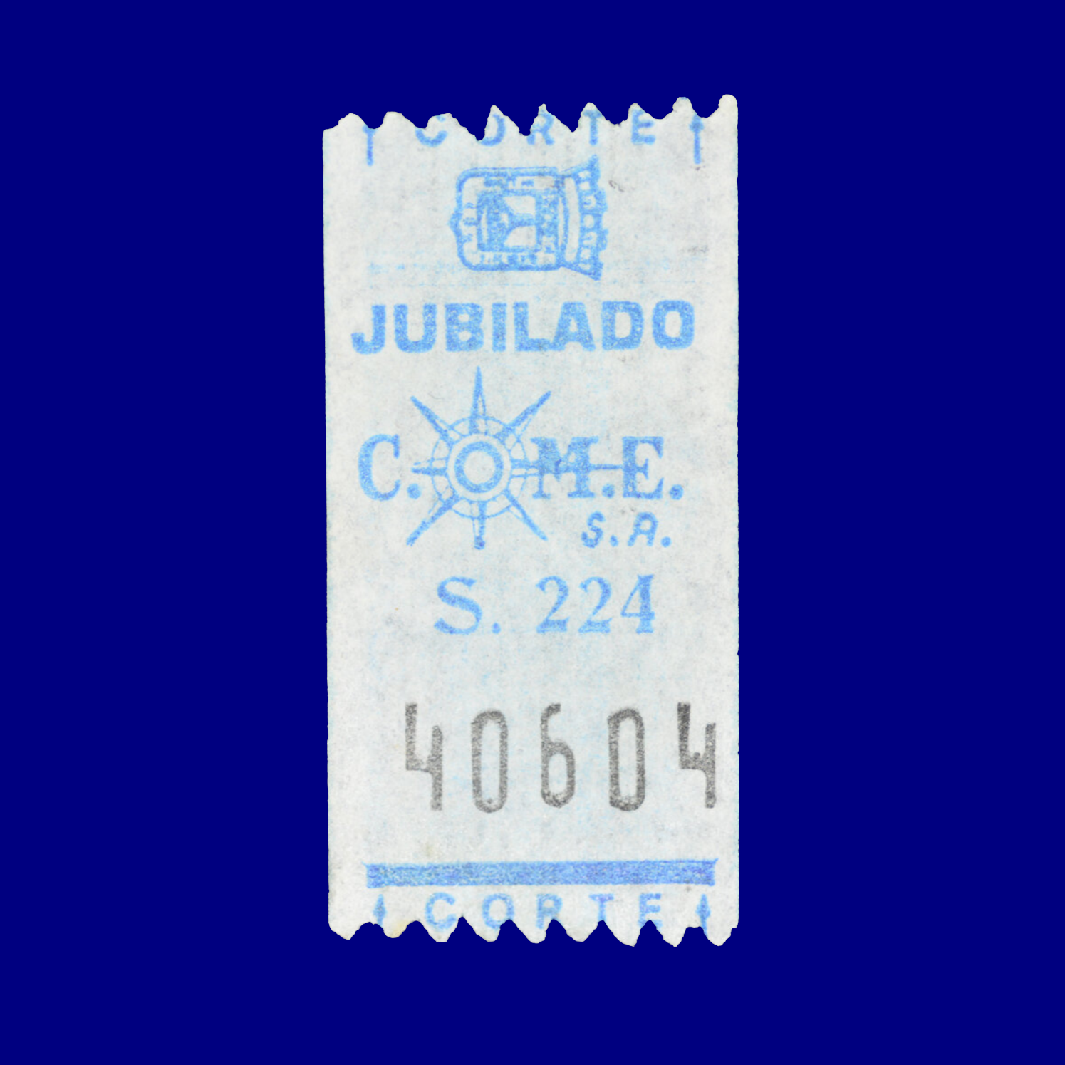 Boleto de ómnibus Bus ticket Montevideo 90s