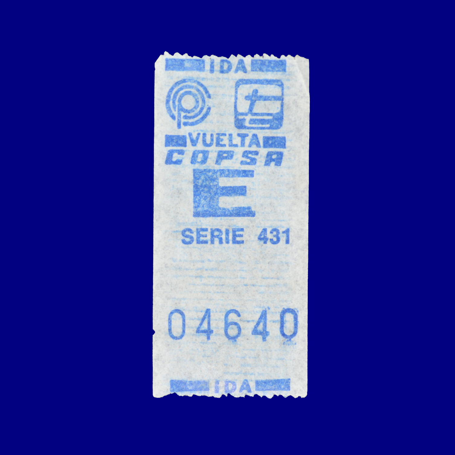 Boleto de ómnibus Bus ticket Montevideo 90s
