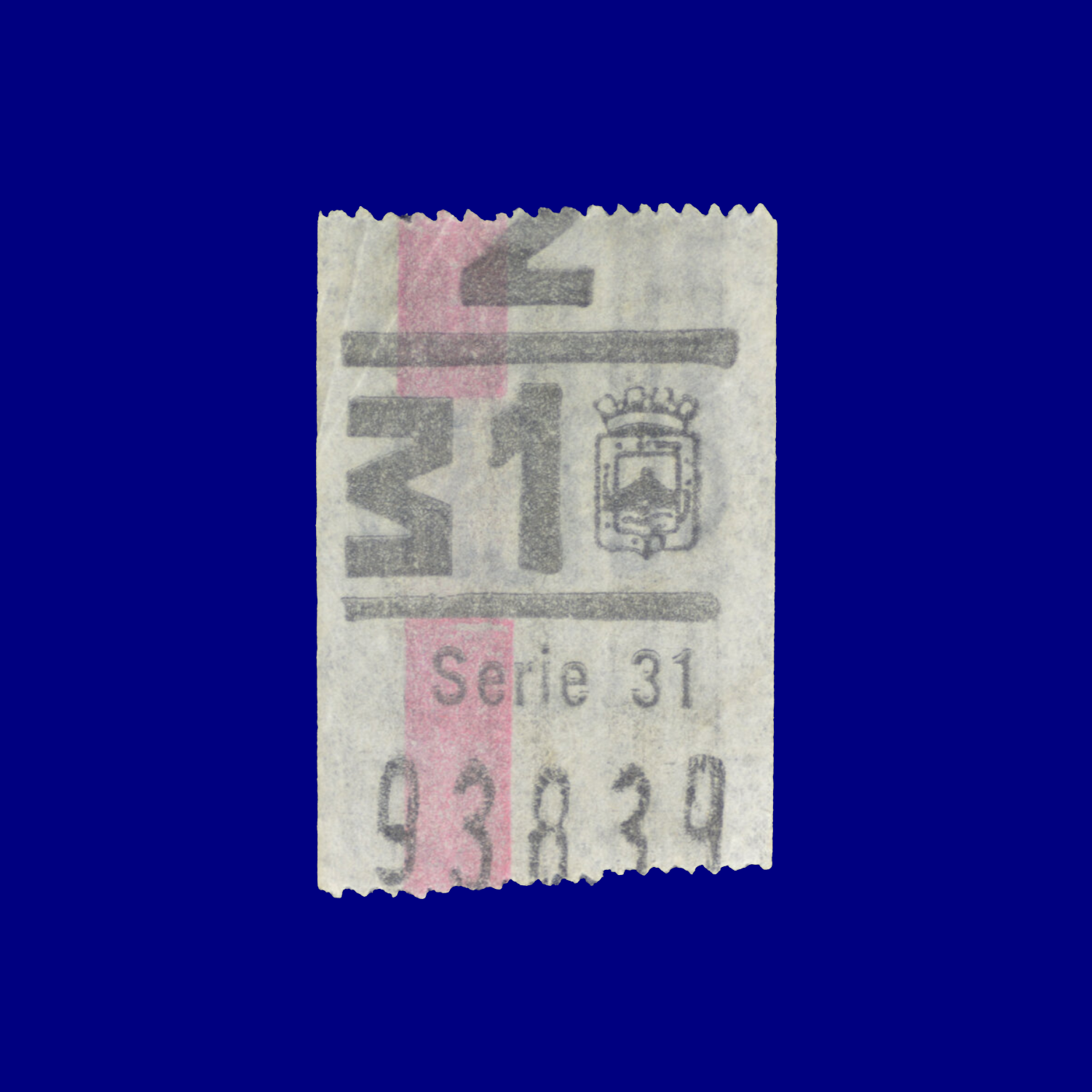 Boleto de ómnibus Bus ticket Montevideo 90s