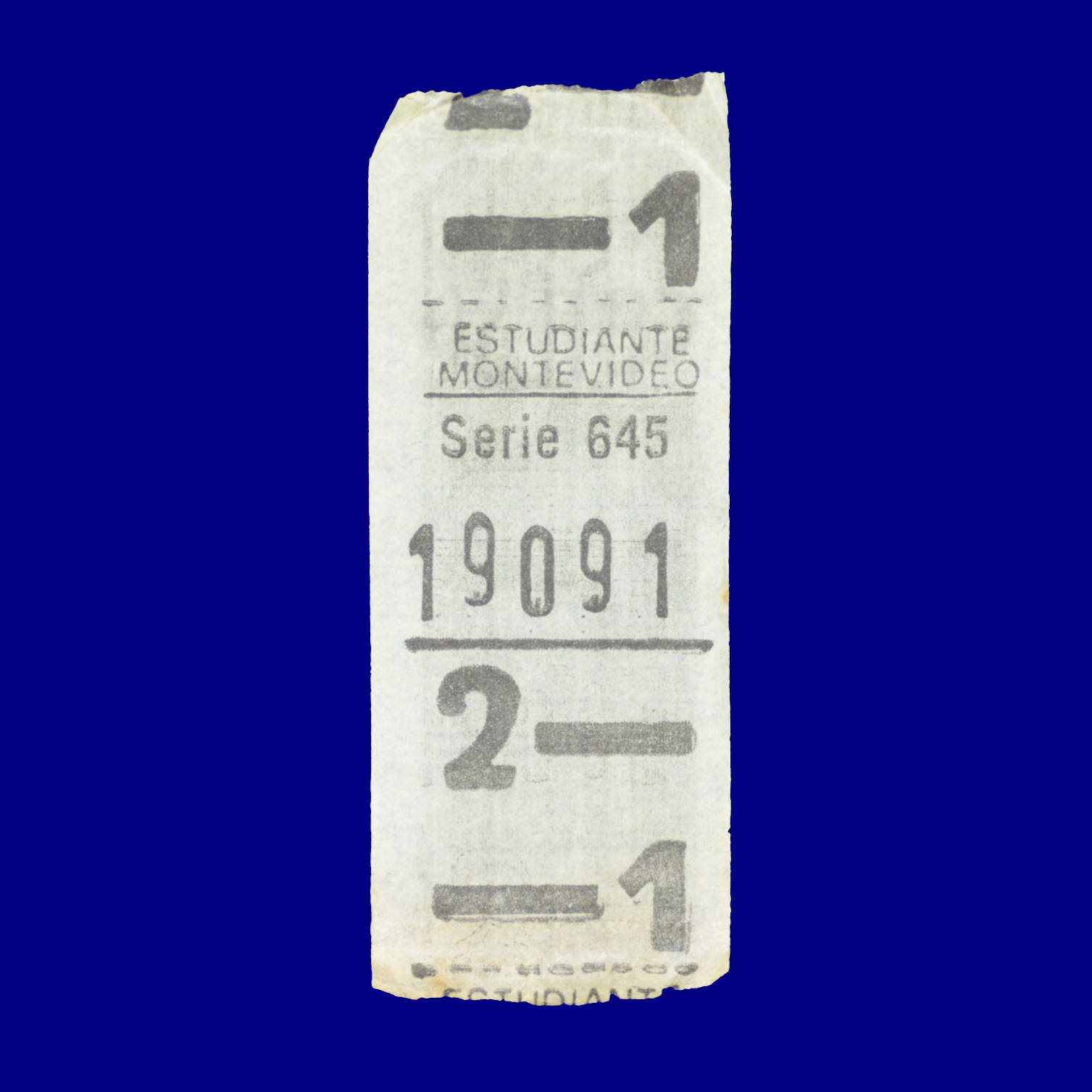 Boleto de ómnibus Bus ticket Montevideo 90s