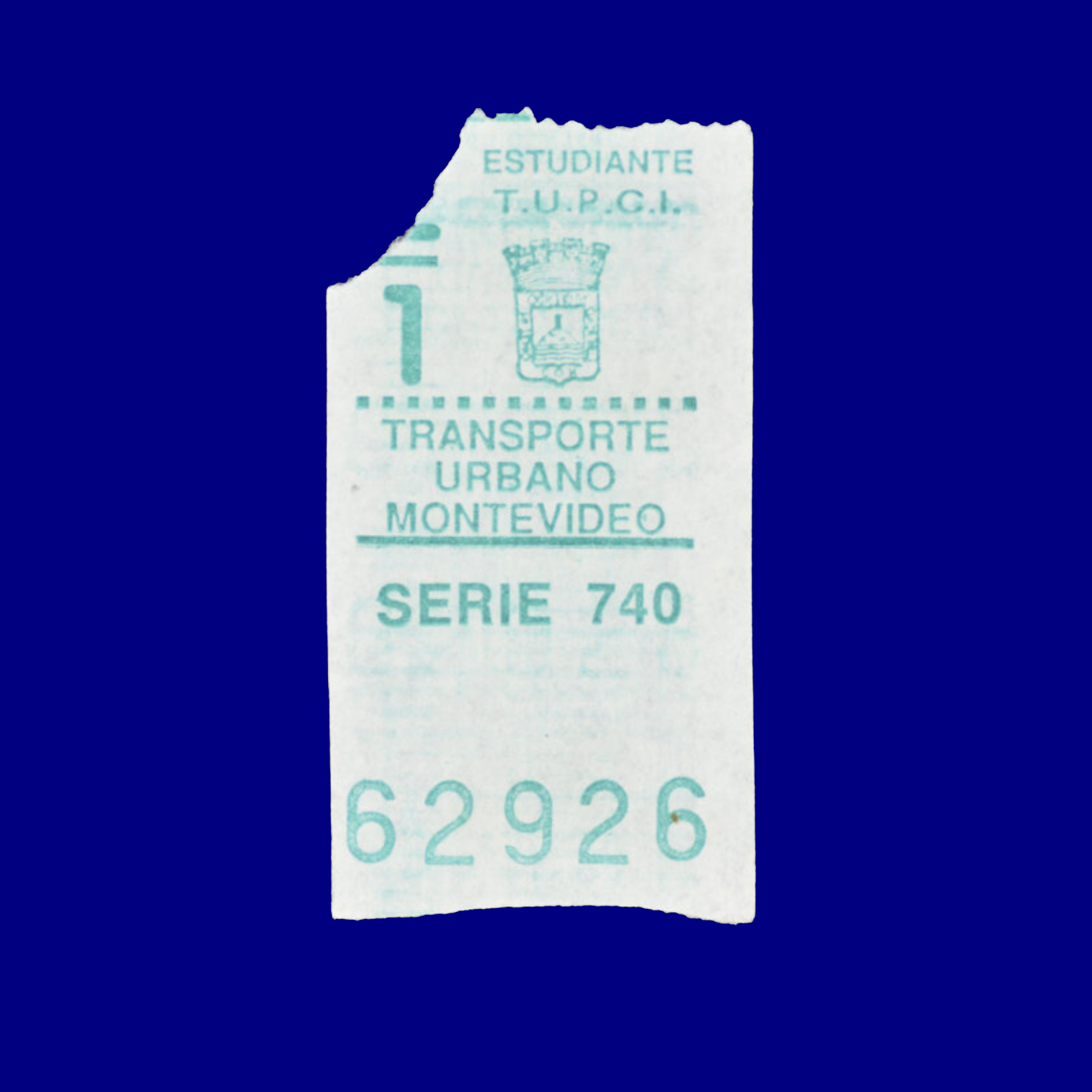 Boleto de ómnibus Bus ticket Montevideo 90s