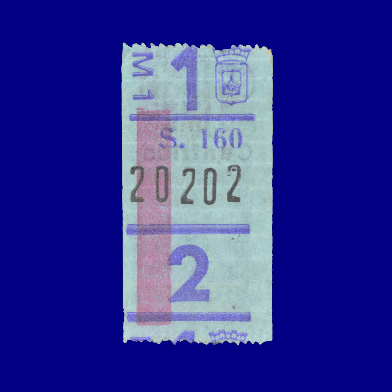 Boleto de ómnibus Bus ticket Montevideo 90s