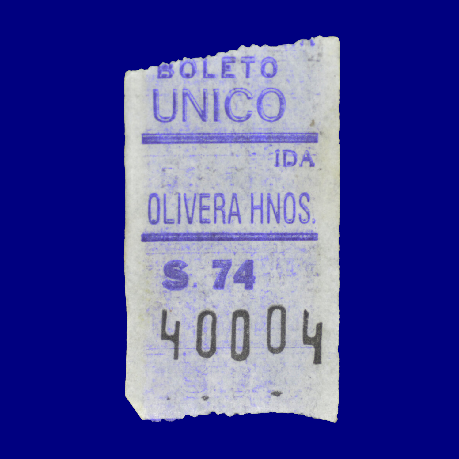 Boleto de ómnibus Bus ticket Montevideo 90s
