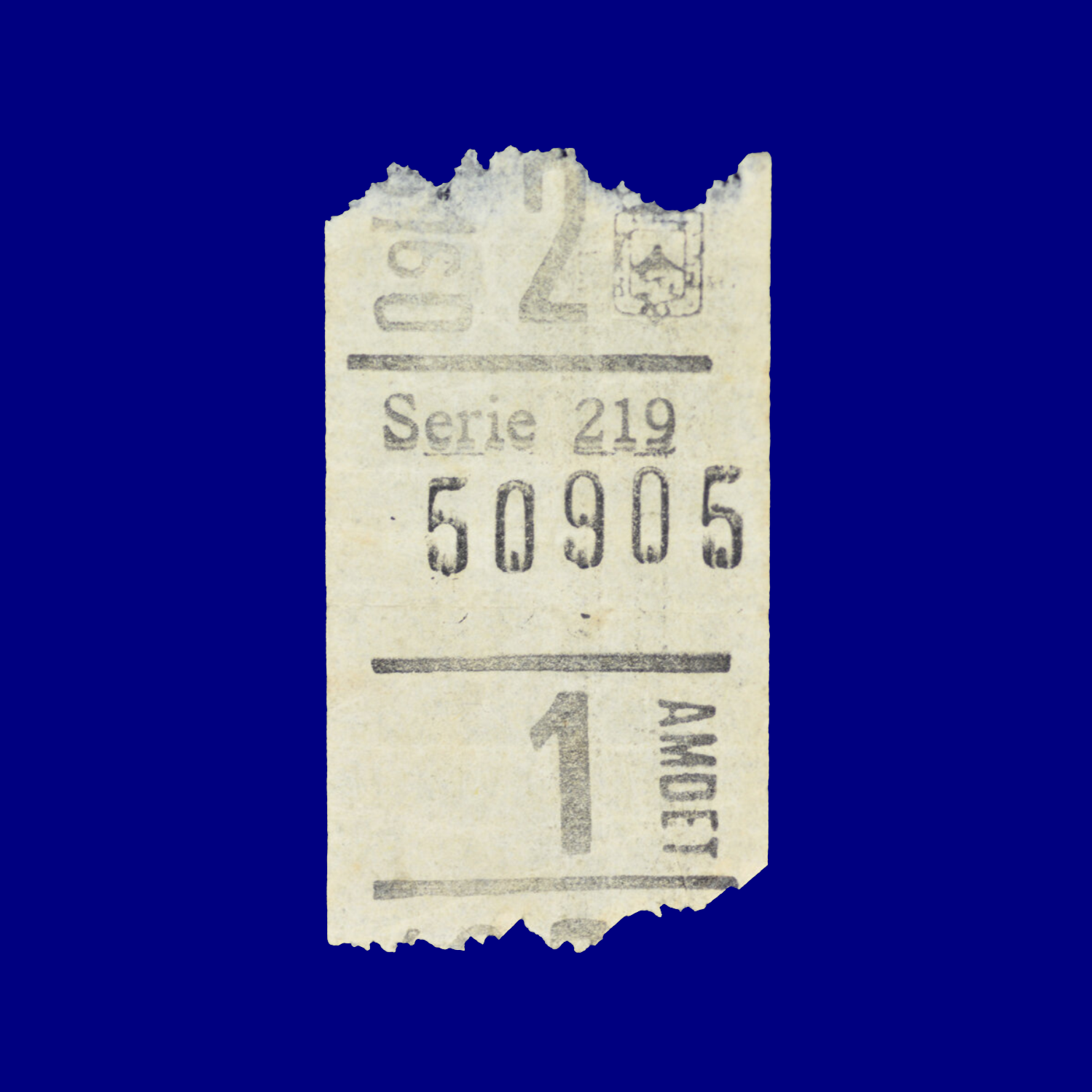 Boleto de ómnibus Bus ticket Montevideo 90s