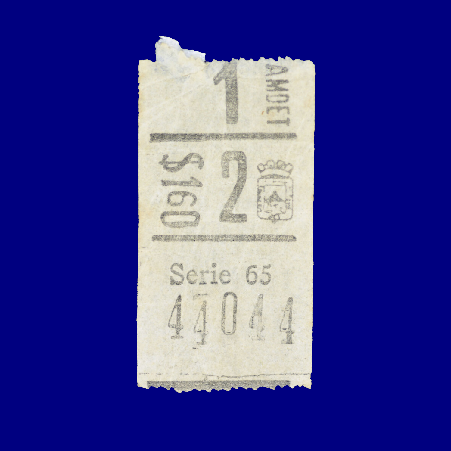 Boleto de ómnibus Bus ticket Montevideo 90s