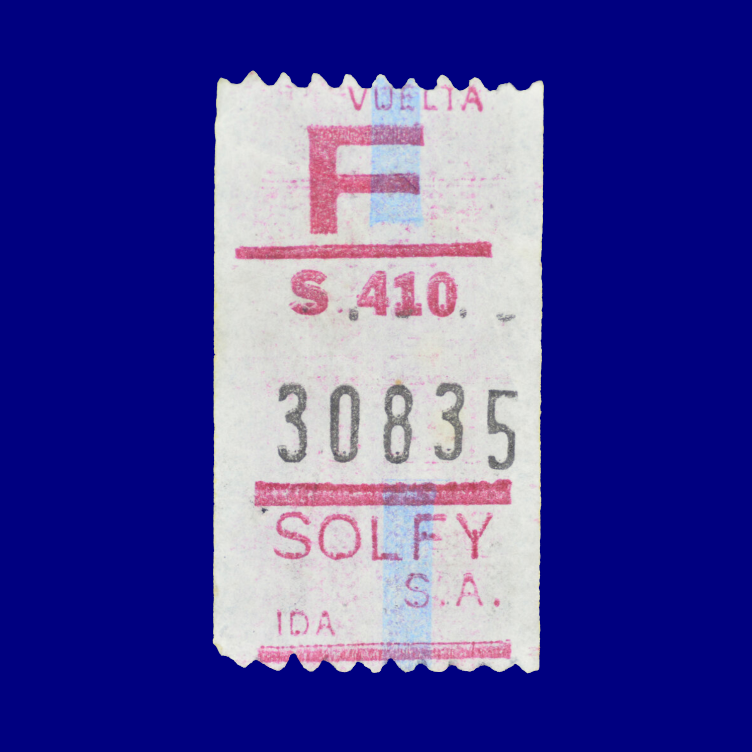 Boleto de ómnibus Bus ticket Montevideo 90s