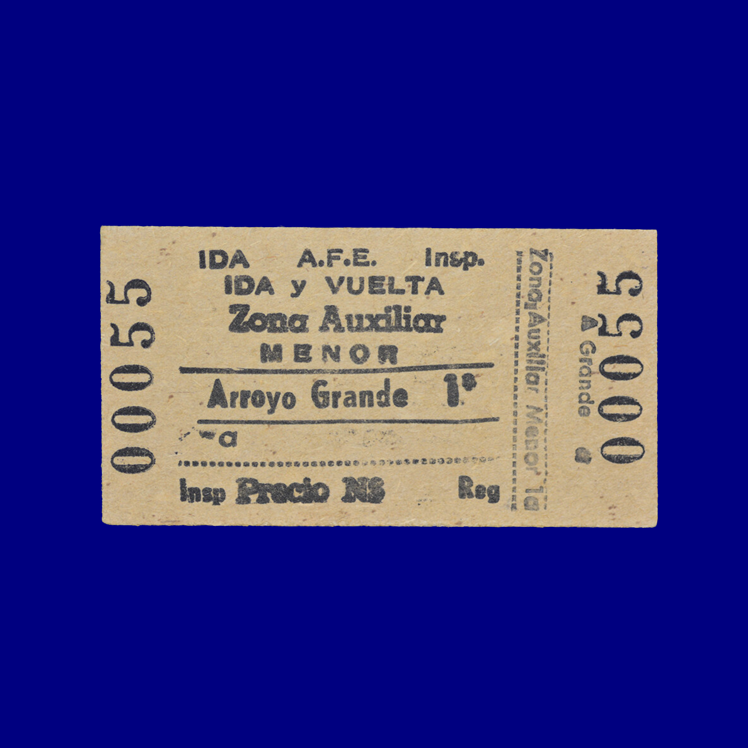 Boleto de tren Train ticket Arroyo Grande