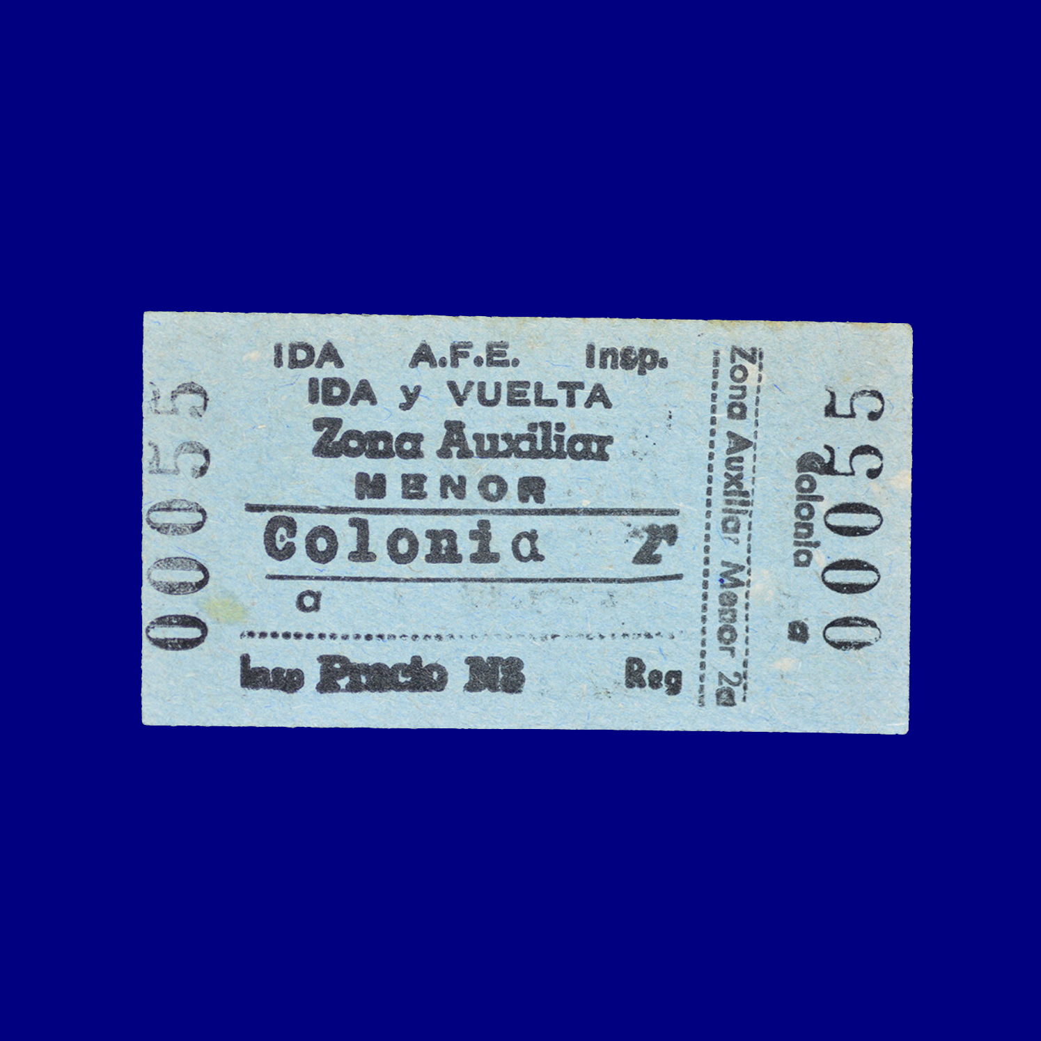 Boleto de tren Train ticket Colonia