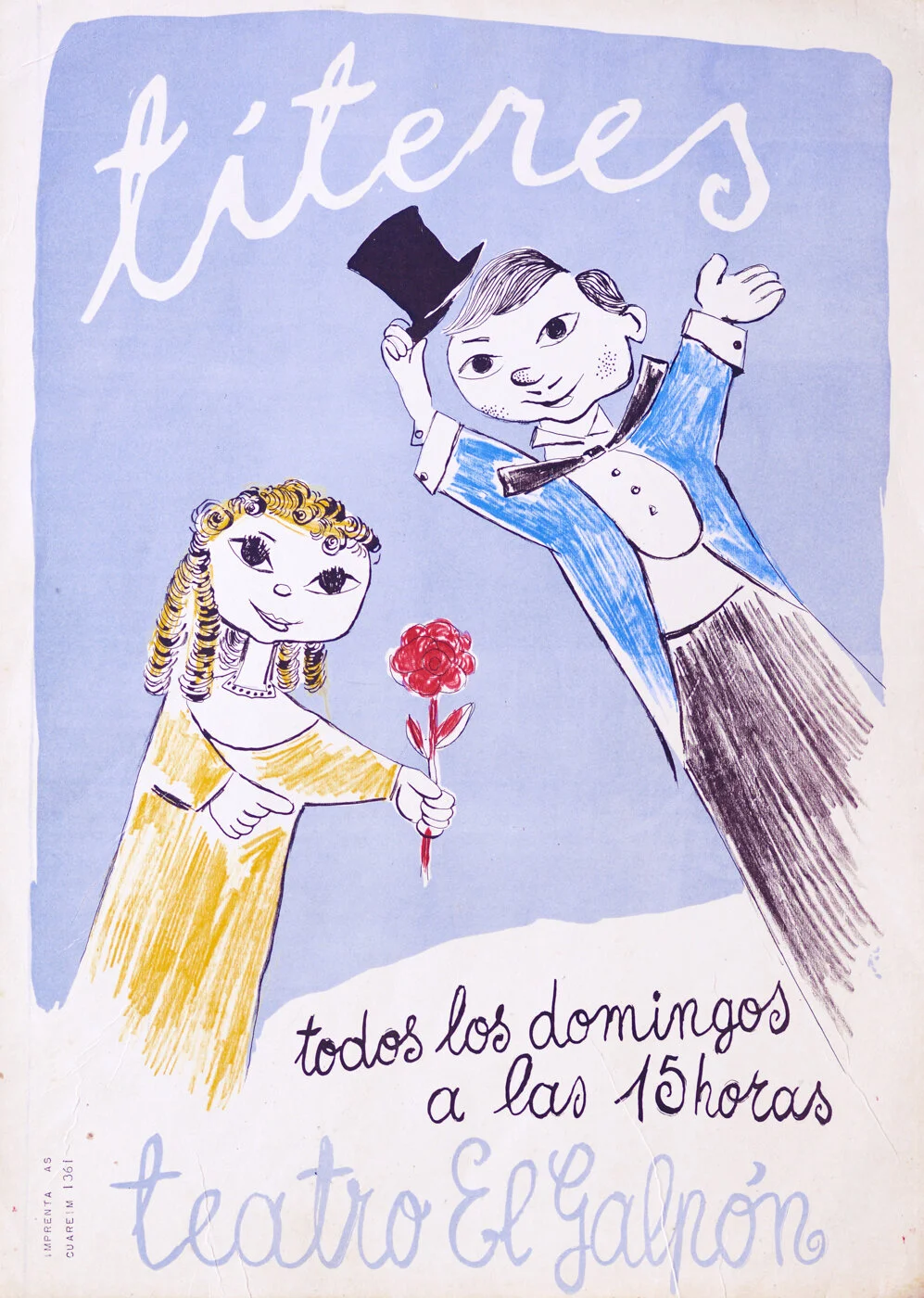 Títeres en El Galpón Títeres · Puppetry Imprenta AS Circa 1960