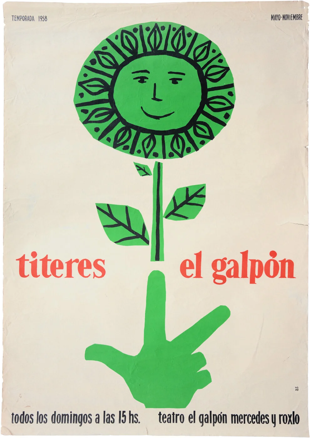 Títeres El Galpón Títeres · Puppetry Imprenta AS 1958