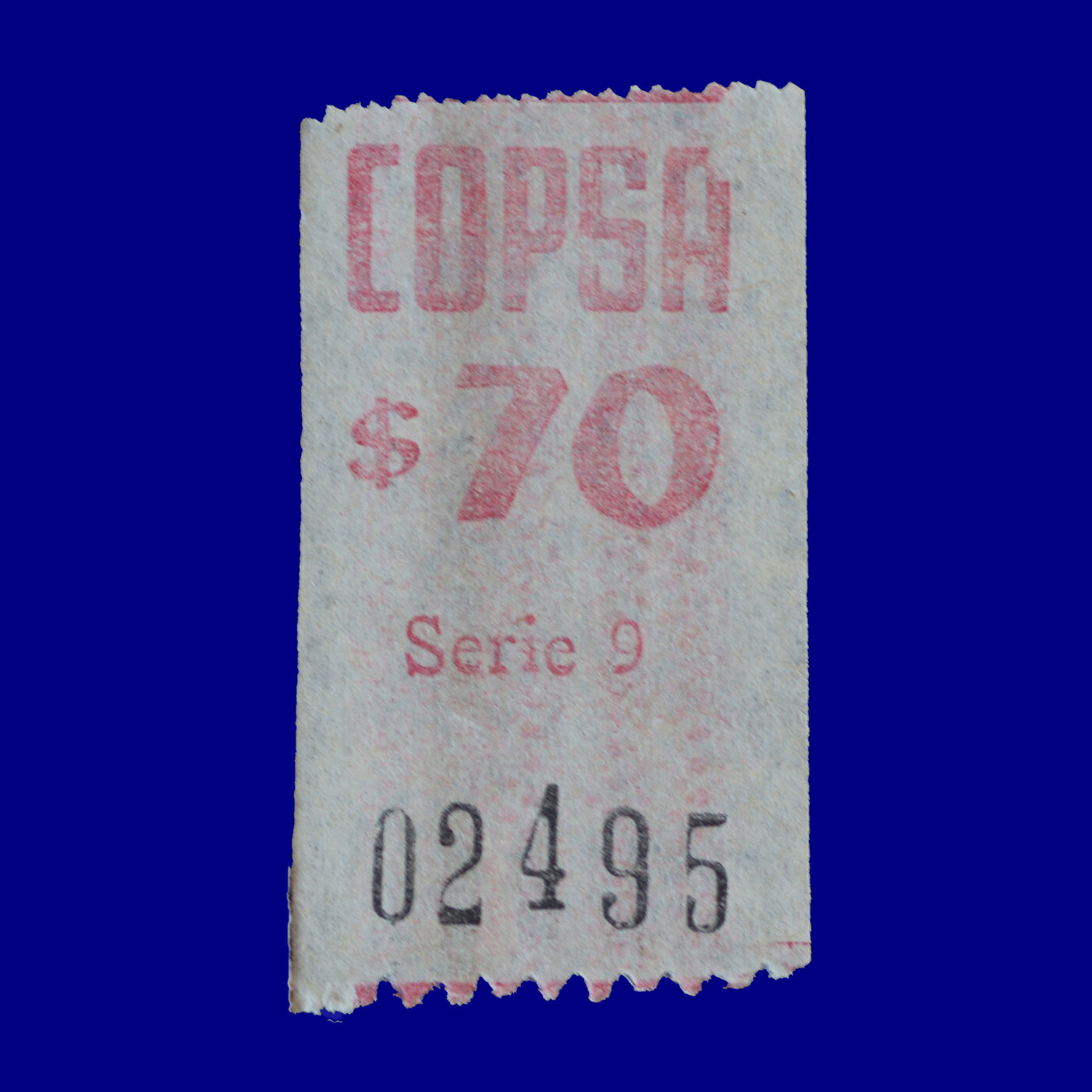 Boleto de ómnibus Bus ticket Montevideo 90s
