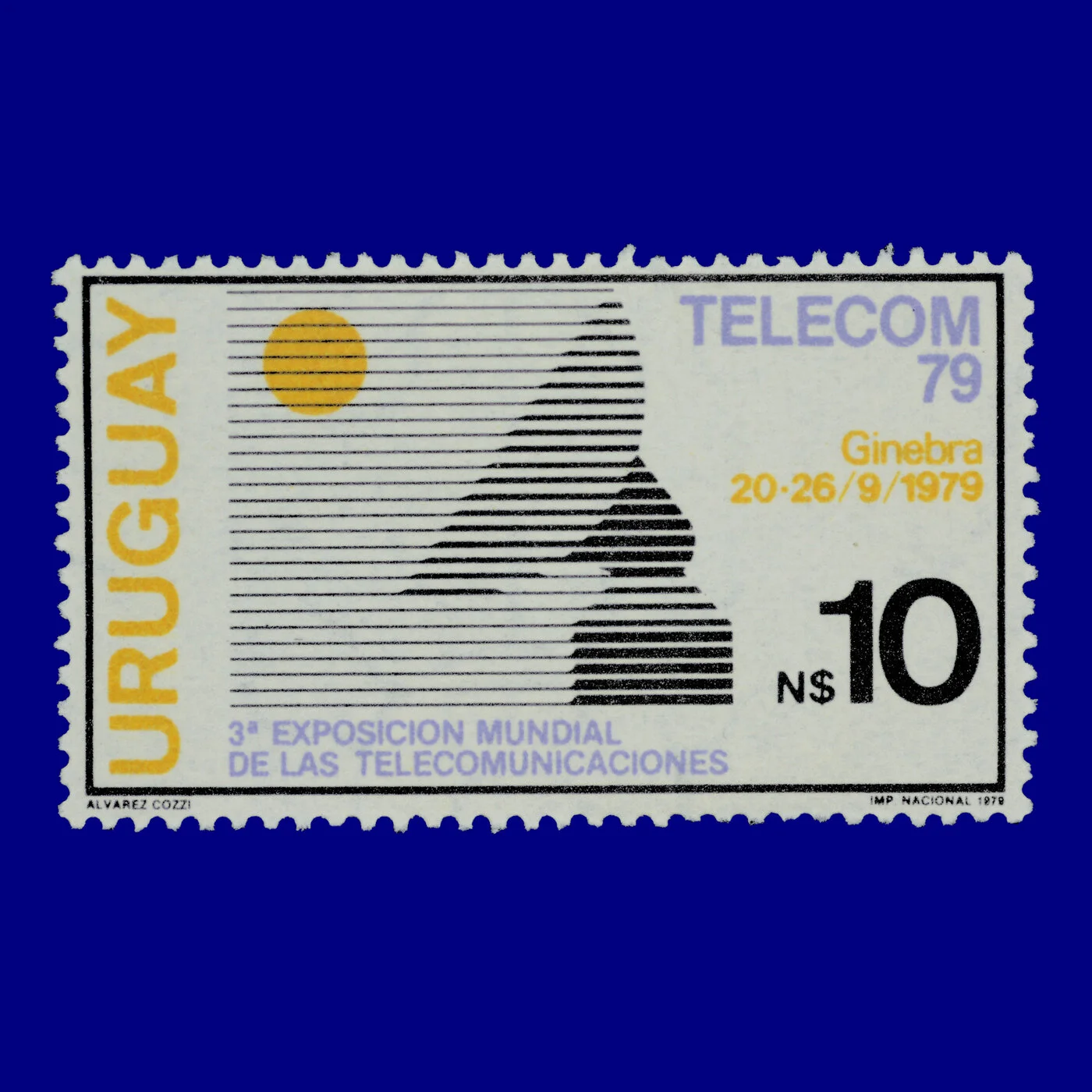 3ª Exposición Mundial de las Telecomunicaciones 3rd World Telecommunications Exhibition N$10 Fernando Álvarez Cozzi 1979