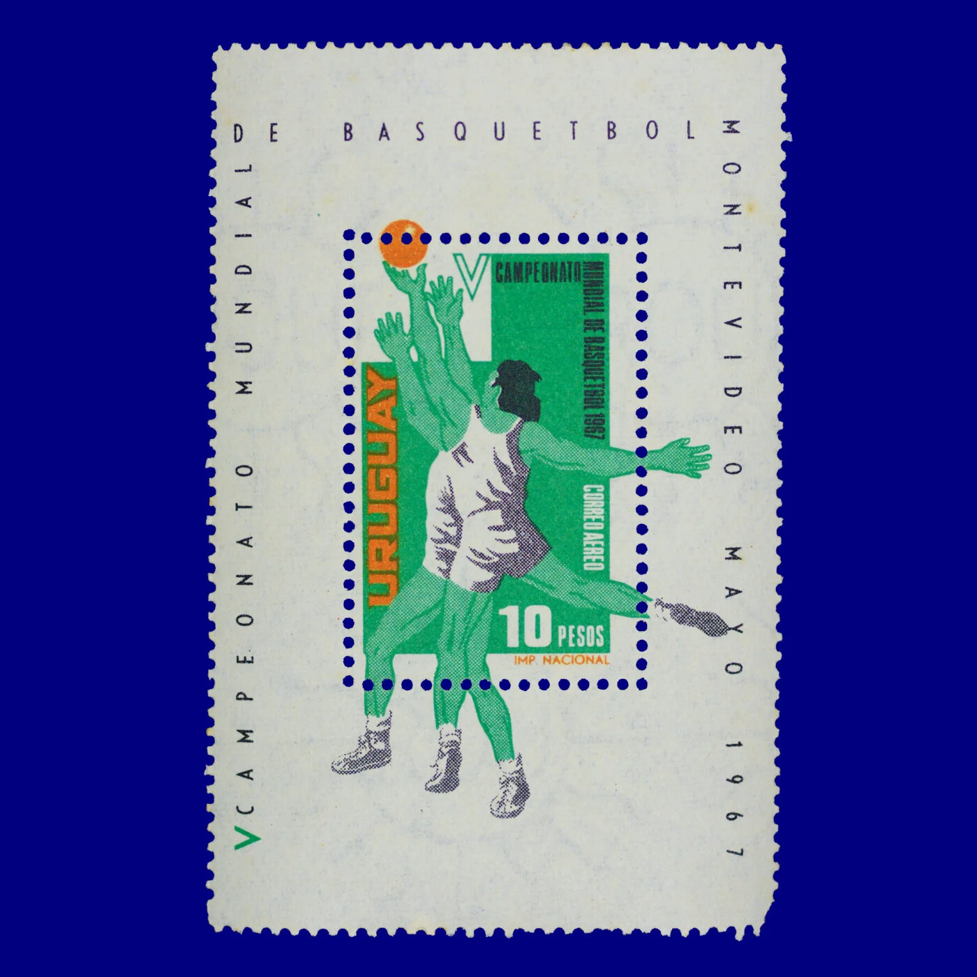V Campeonato de Basquetbol V Basketball Championship $10 Ángel Medina 1967