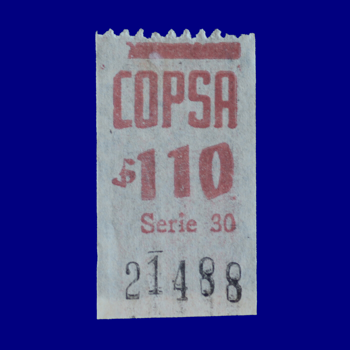 Boleto de ómnibus Bus ticket Montevideo 90s