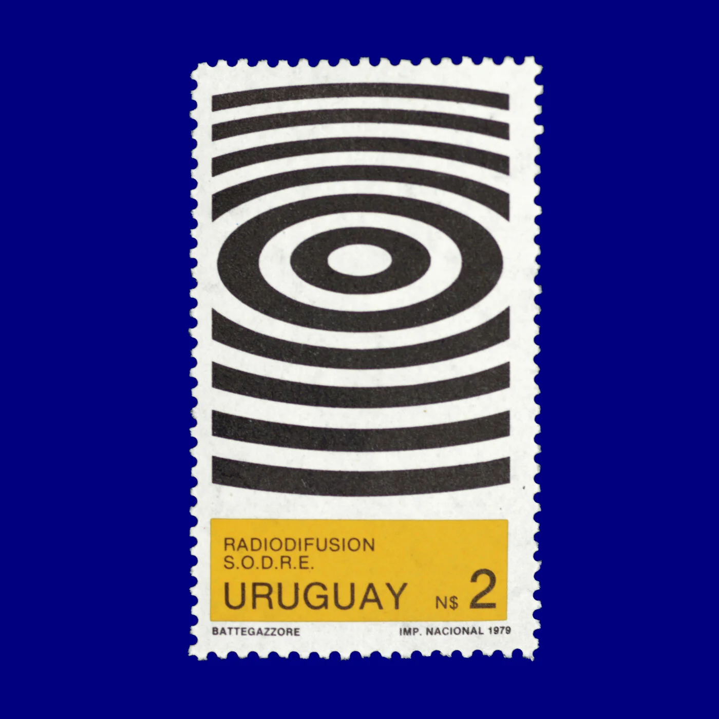 Radiodifusión SODRE SODRE broadcasting N$2 Miguel Battegazzore 1979