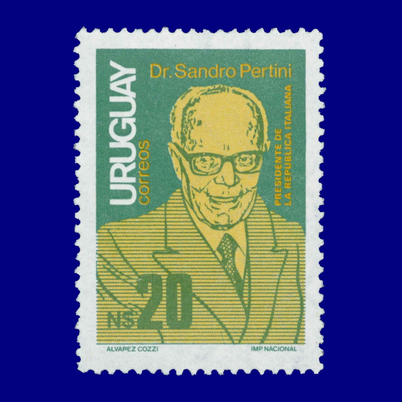 Dr. Sandro Pertini N$20 Fernando Álvarez Cozzi 1986
