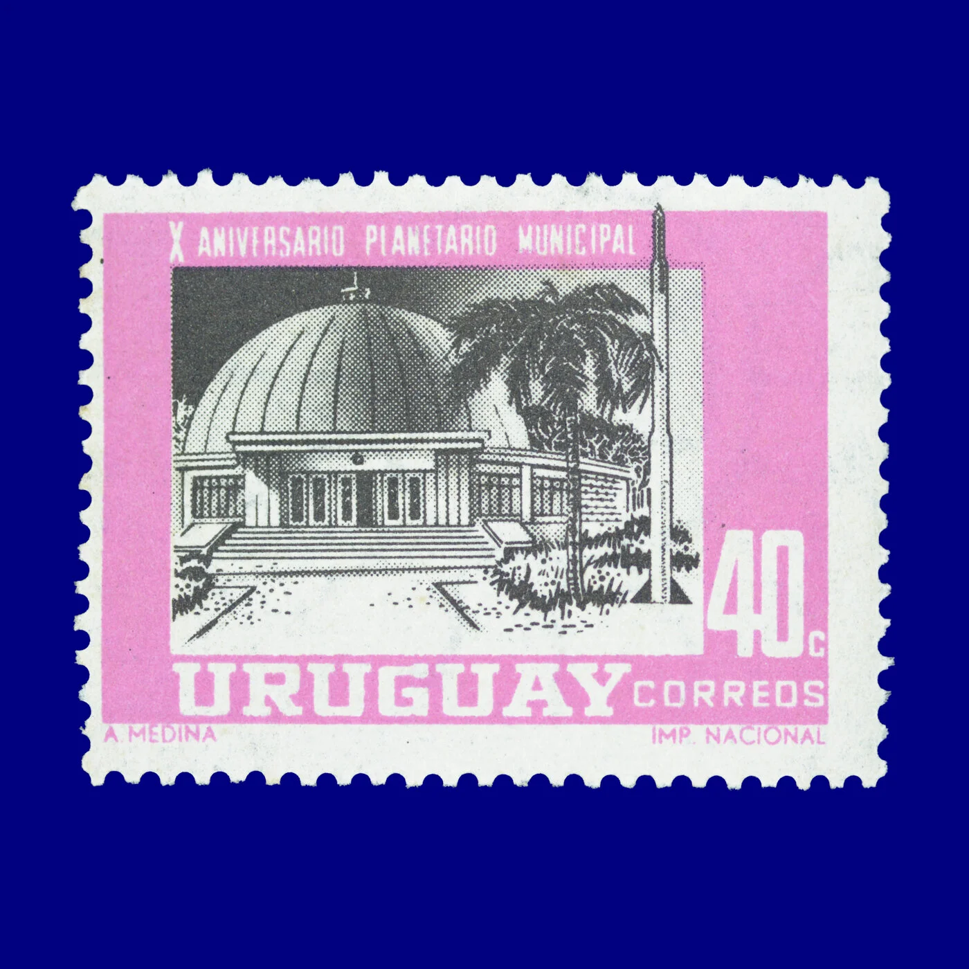 X Aniversario Planetario Municipal X Municipal Planetarium Anniversary ¢40 Ángel Medina 1965