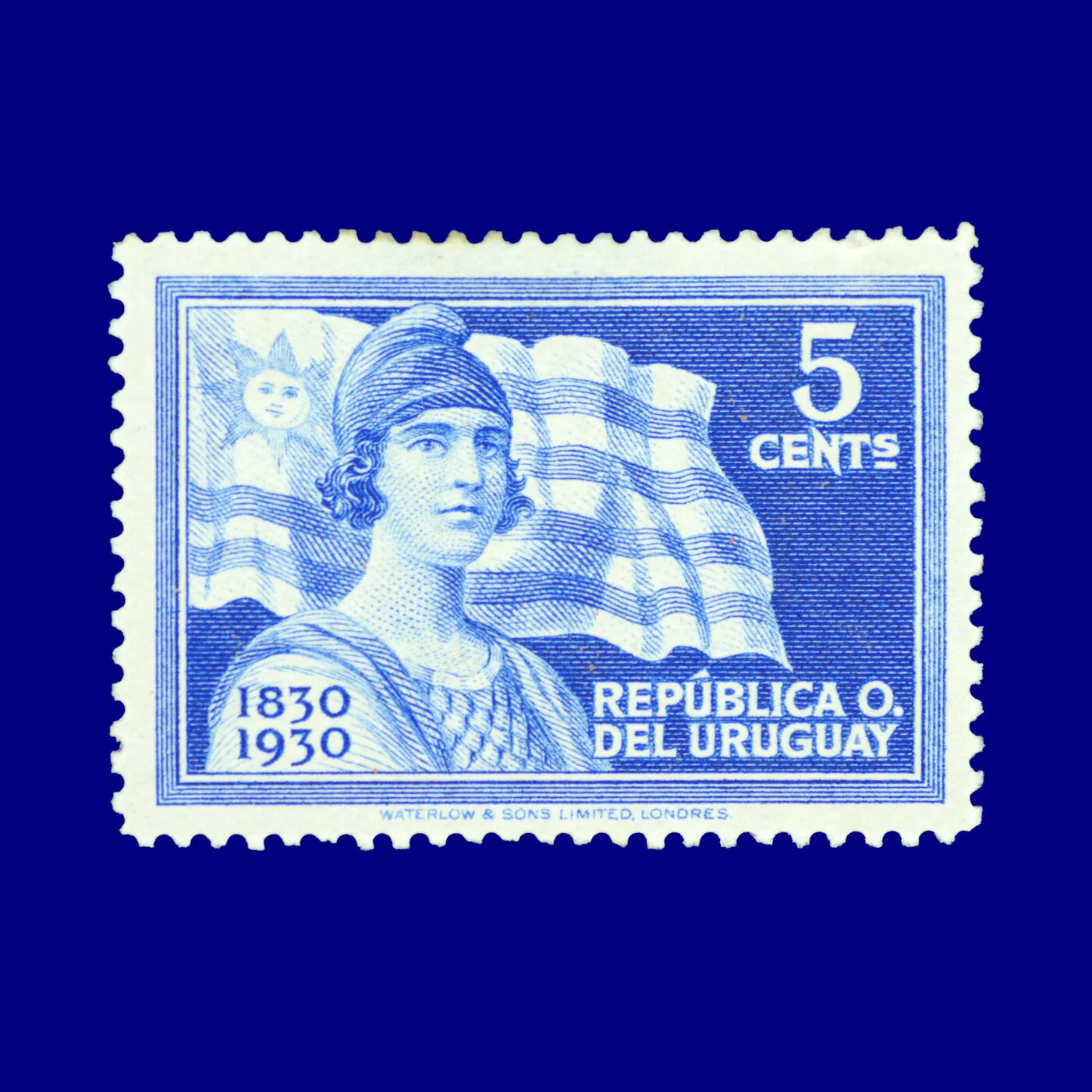 Centenario de la Independencia Centennial of Independence ¢5 1930