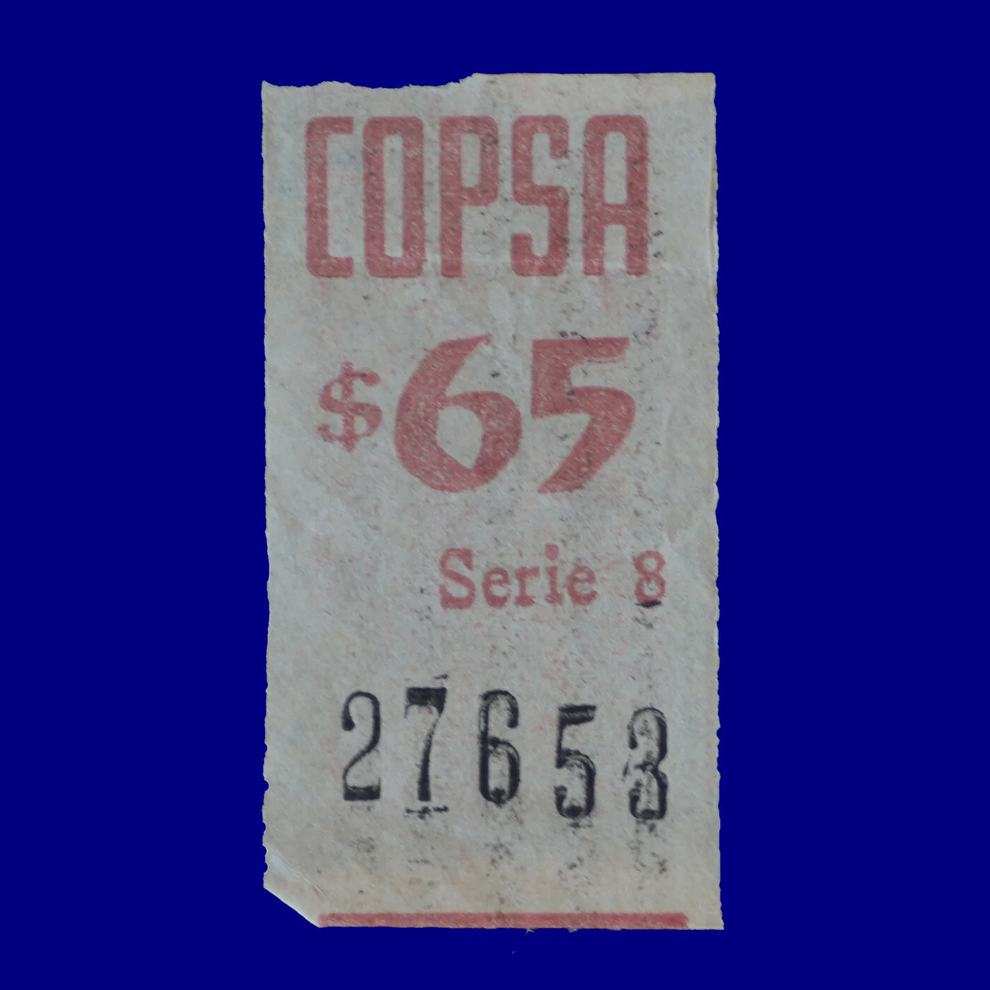 Boleto de ómnibus Bus ticket Montevideo 90s