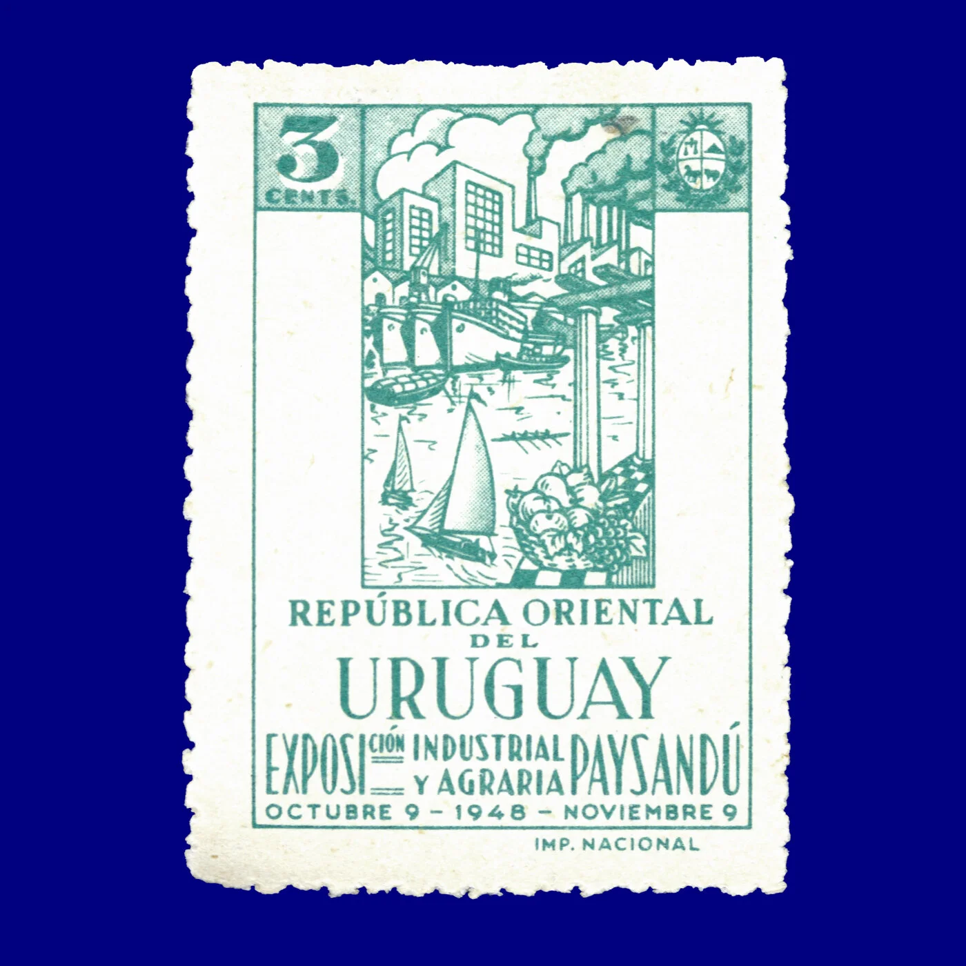 Exposición de Paysandú Paysandú Exhibition ¢3 1948