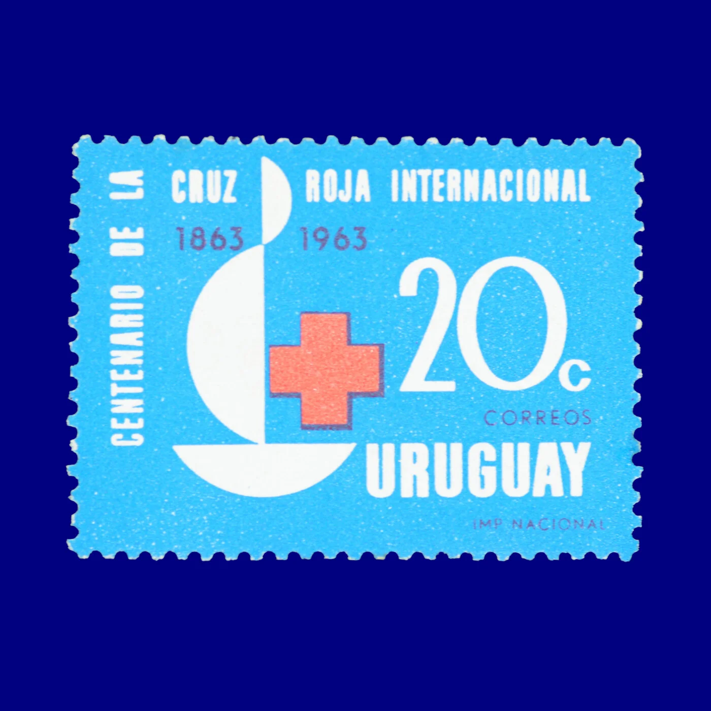 Centenario de la Cruz Roja Centennial of the Red Cross ¢20 Rodolfo Candán 1963
