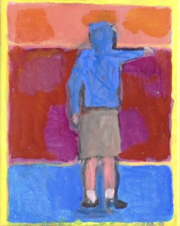 Boy Pointing. oil:canvas 8x10 2025 $500.JPG