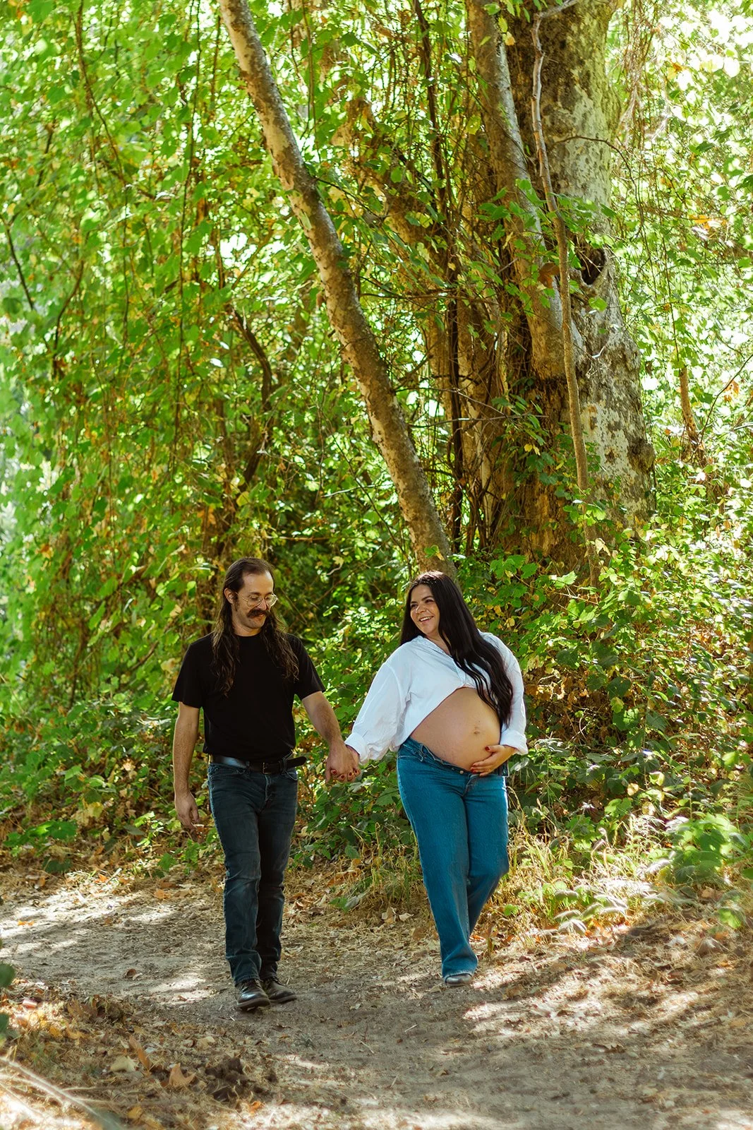 Documentary Maternity Session Along the River in Fallbrook, California