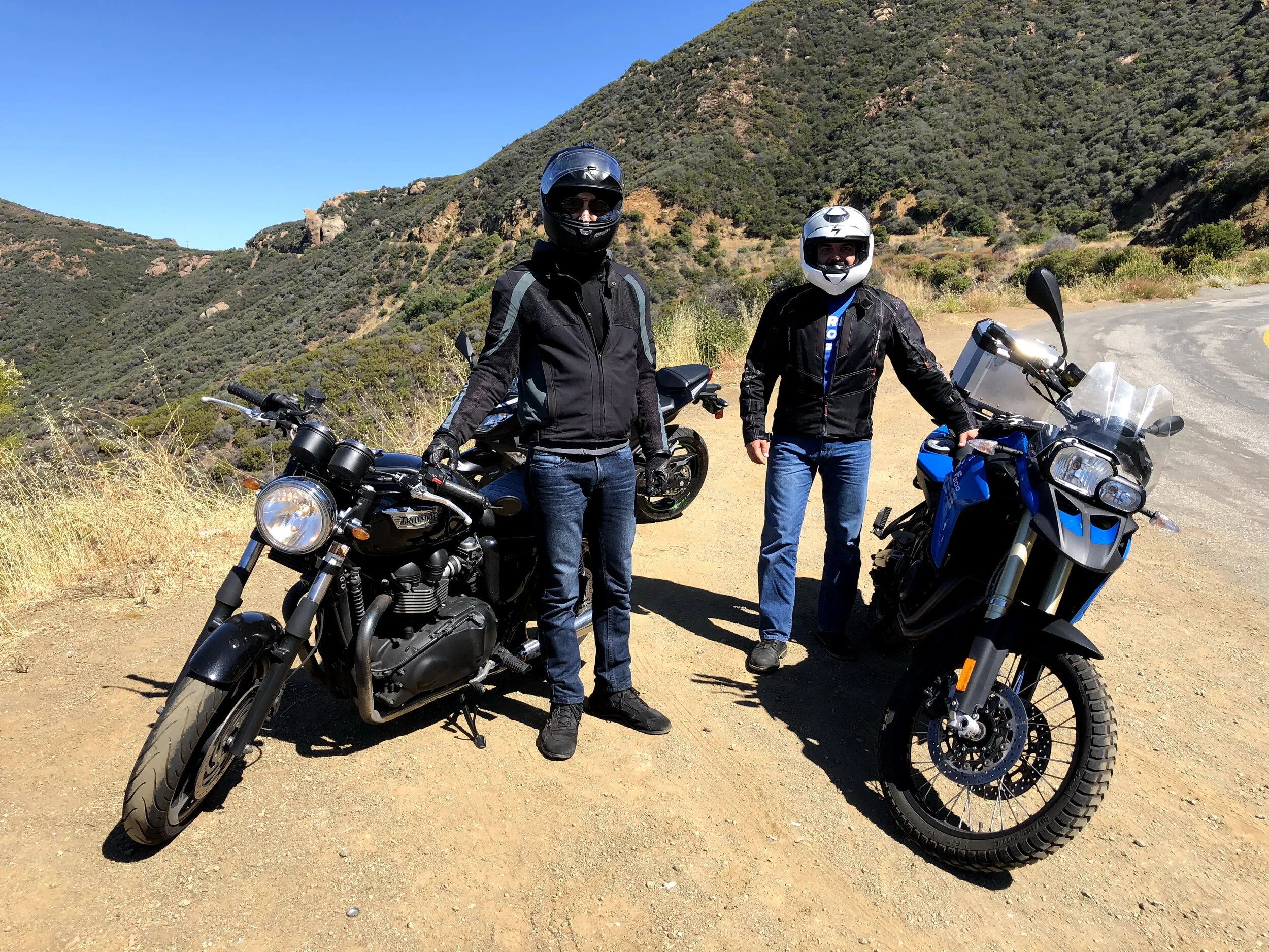 2016 - Bike trip (his second byke - a Town Triumph) with friends
