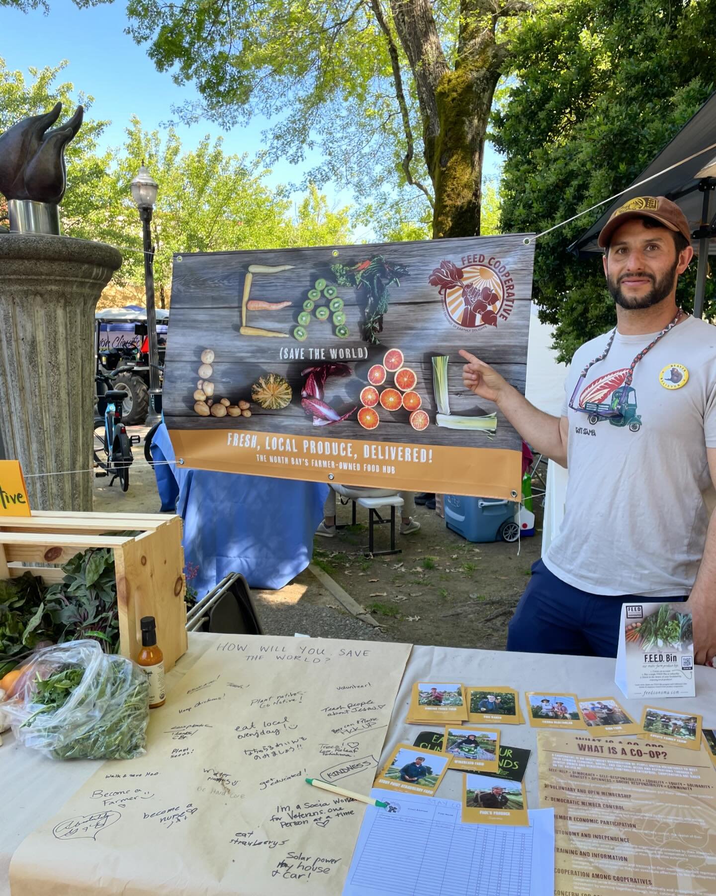 We love getting out in our community to share about all things FEED! We had a blast at the Healdsburg Climate Fest event for Earth Day, seeing some familiar faces and meeting lots of new people. We sampled out some delicious strawberries from @jsmorg