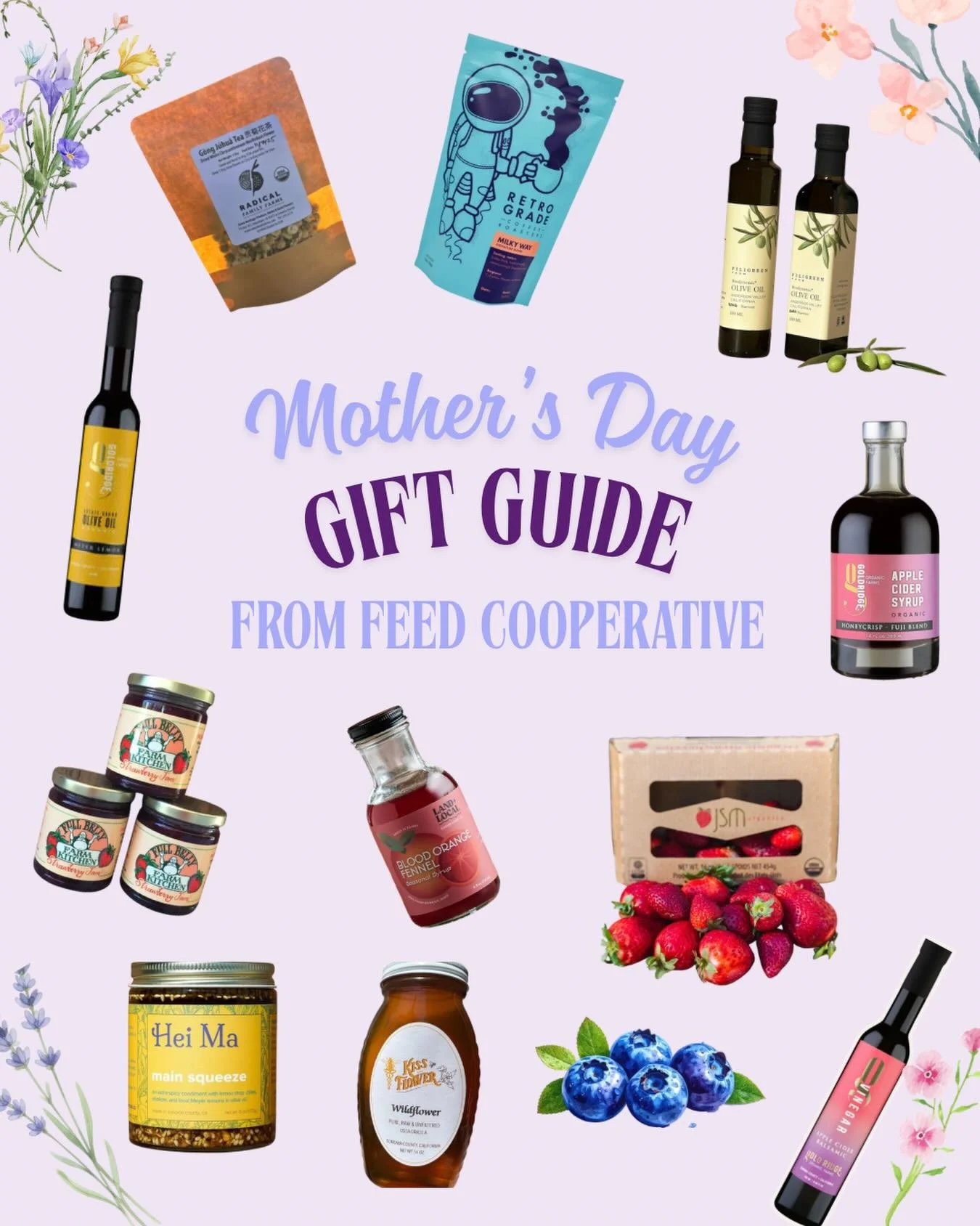 💐Mother&rsquo;s Day is next weekend and we have some wonderful products from local makers that would make sweet gifts for the mamas in your life! 

✨Featured above:
- Fresh fruit: strawberries, blueberries, cherries &amp; kiwis
- Local honey from @k