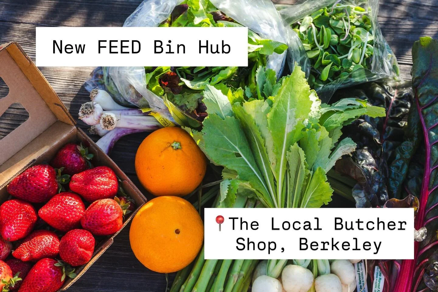 FEED Bins are coming to @thelocalbutchershop, in Berkeley, starting this Saturday, May 23rd! The Local Butcher Shop is an award-winning neighborhood butcher shop, run by a team of proud worker-owners, providing the best locally sourced, sustainably r