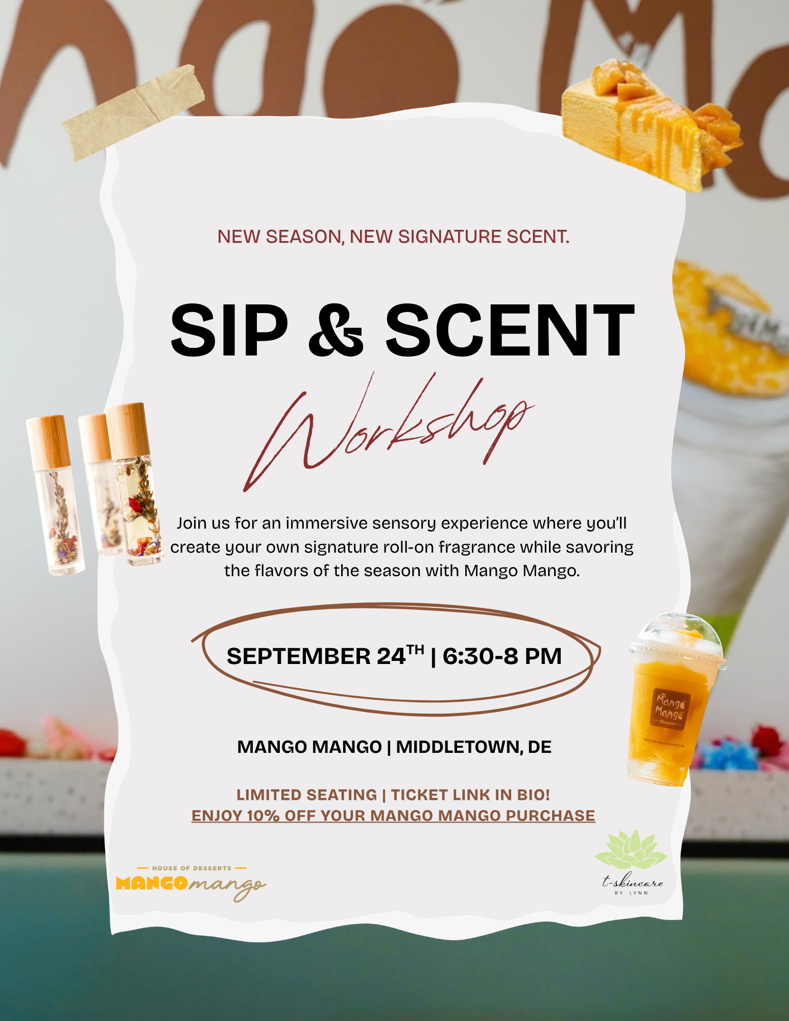Sip & Scent: Roll-On Workshop at Mango Mango 🥭