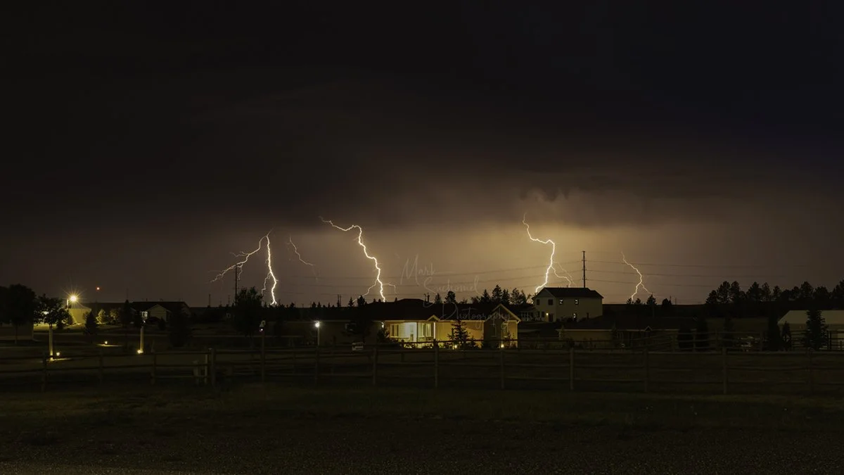 Cheyenne, Wyoming, late night thunderstorm development. A storm that wasn't supposed to be.