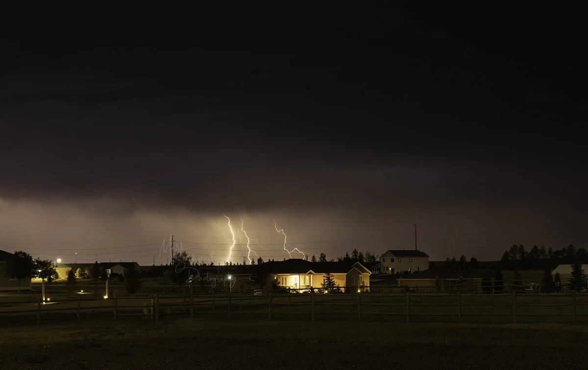 Cheyenne, Wyoming, late night thunderstorm development. A storm that wasn't supposed to be.
