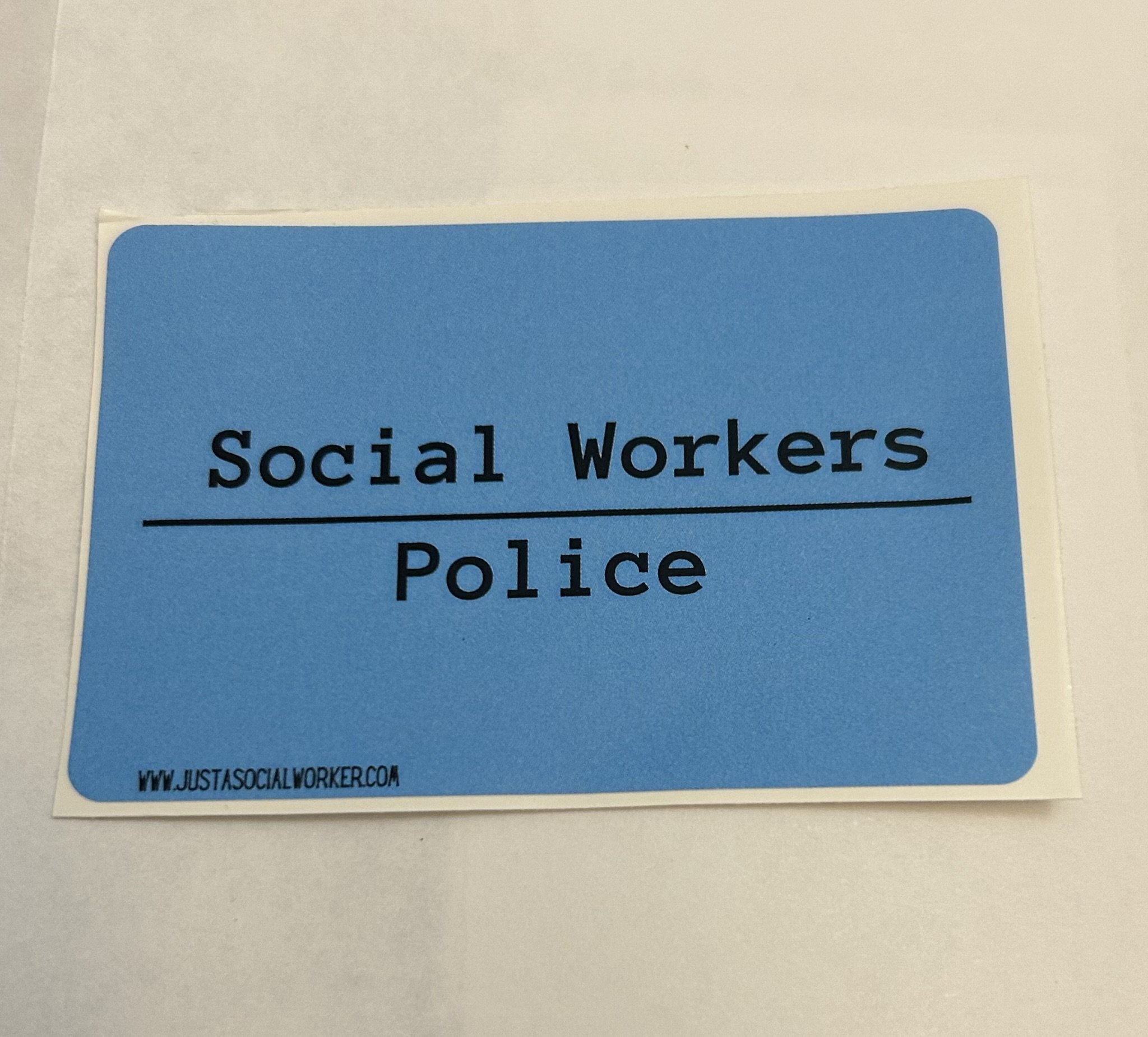 Social Workers/Police Sticker