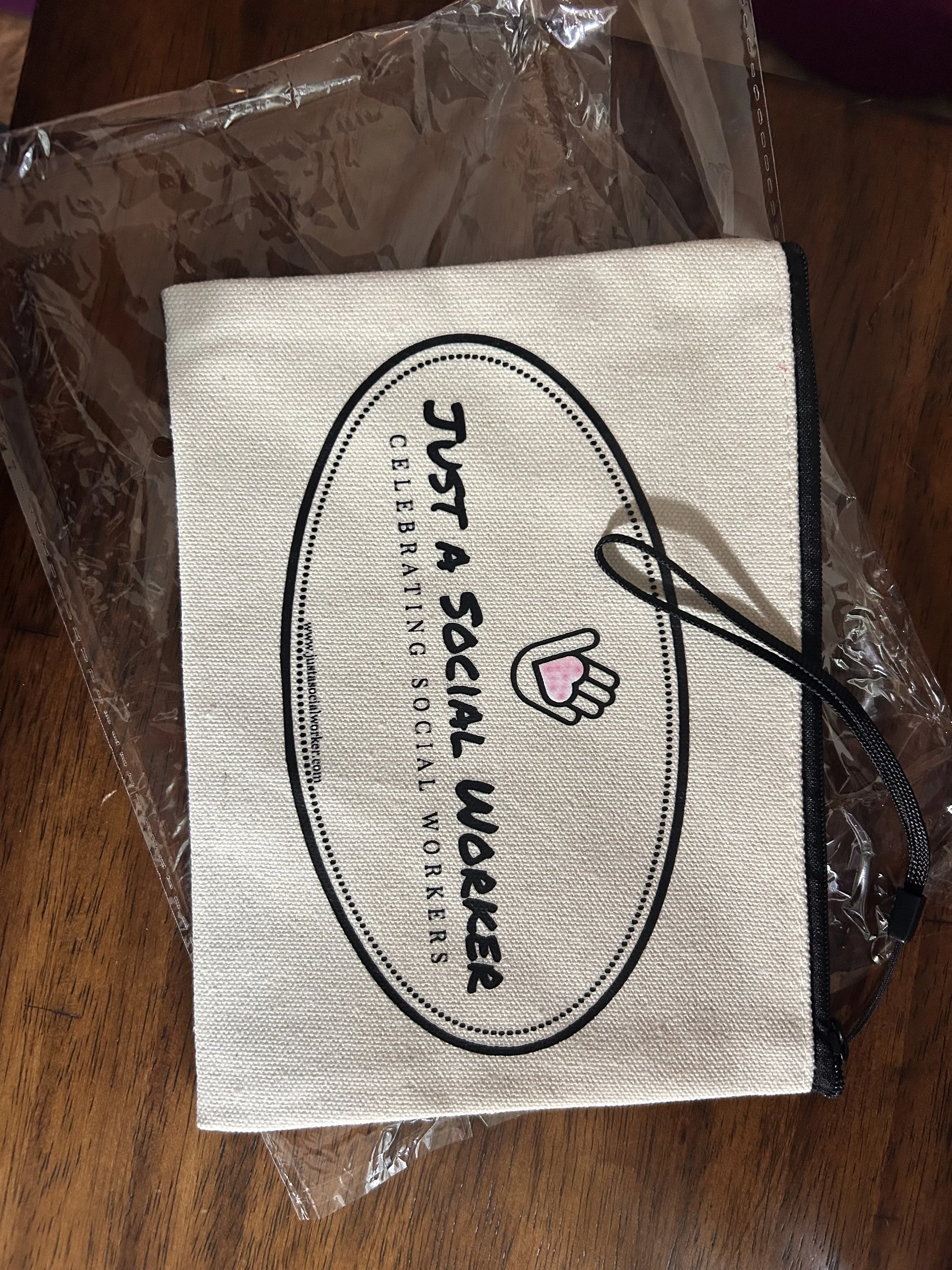 Just A Social Worker Small Canvas Bag